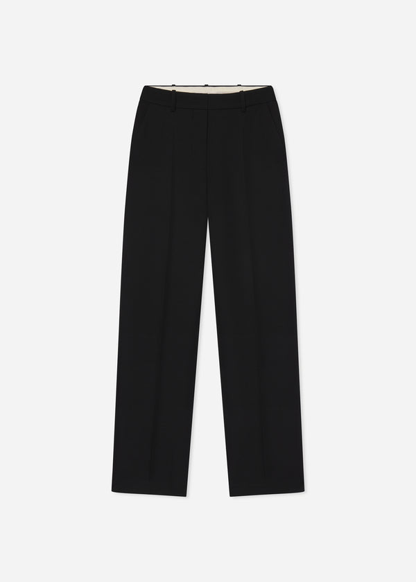 Tailored Straight Pant in Virgin Wool - Black - CO