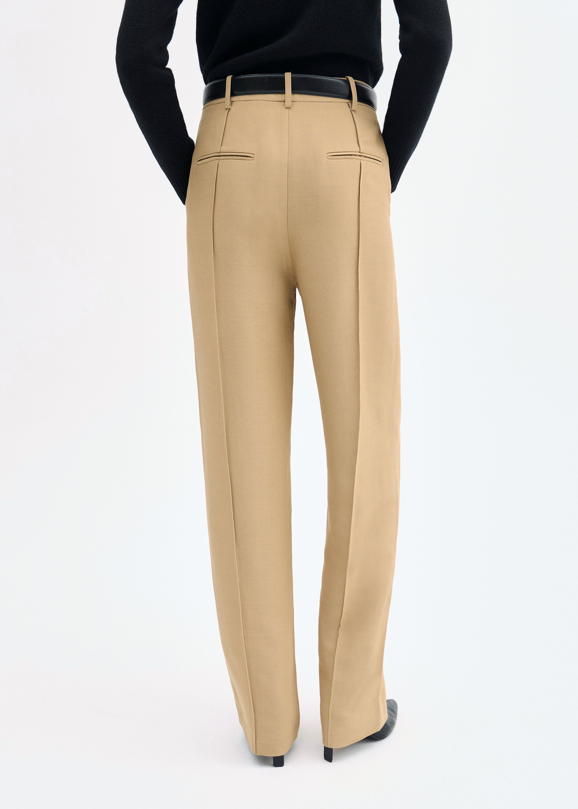 Straight Leg Trouser - Camel