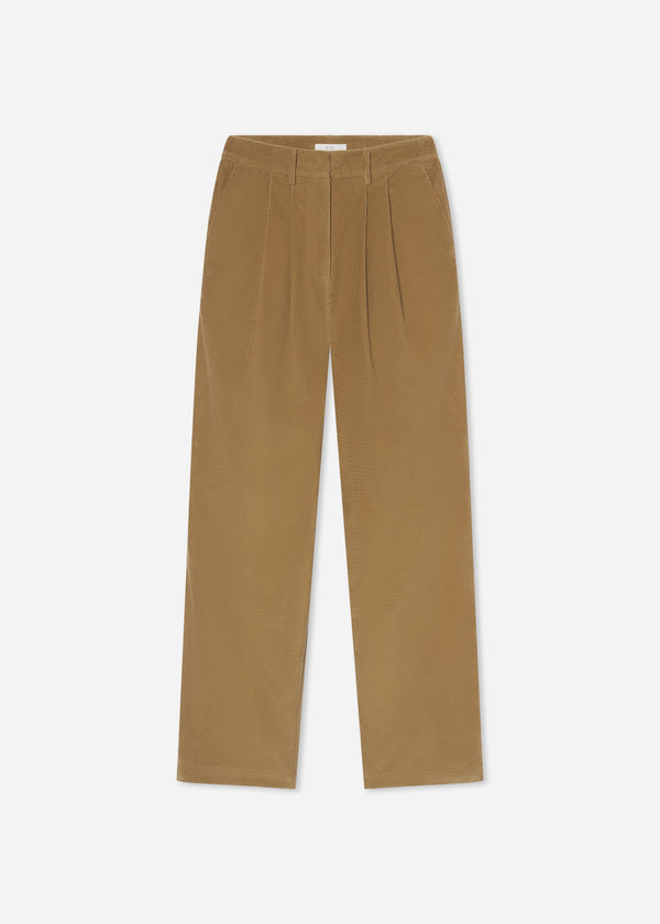 Corduroy Wide Leg Pant - Camel - CO