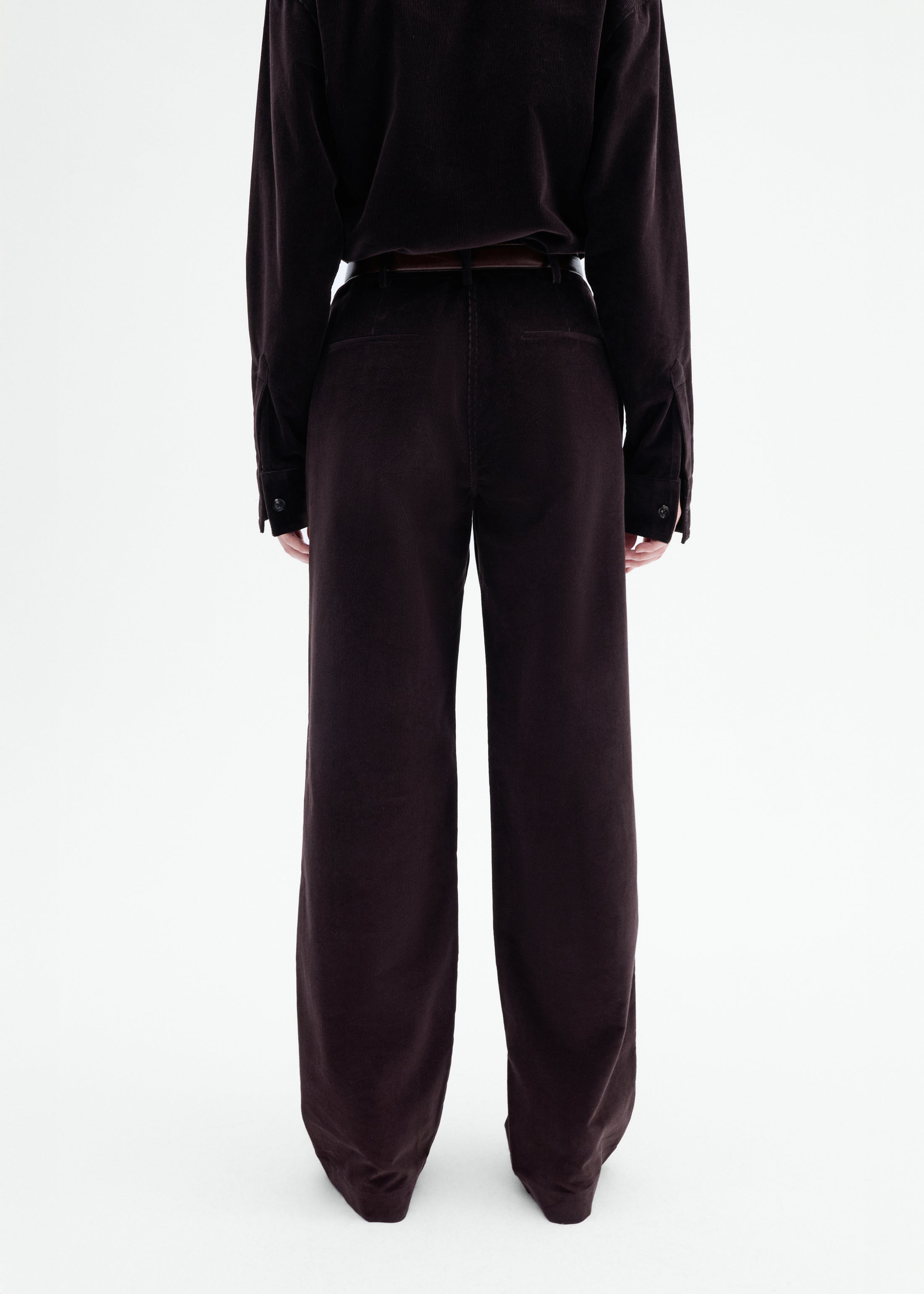 Corduroy Wide Leg Pant - Chocolate