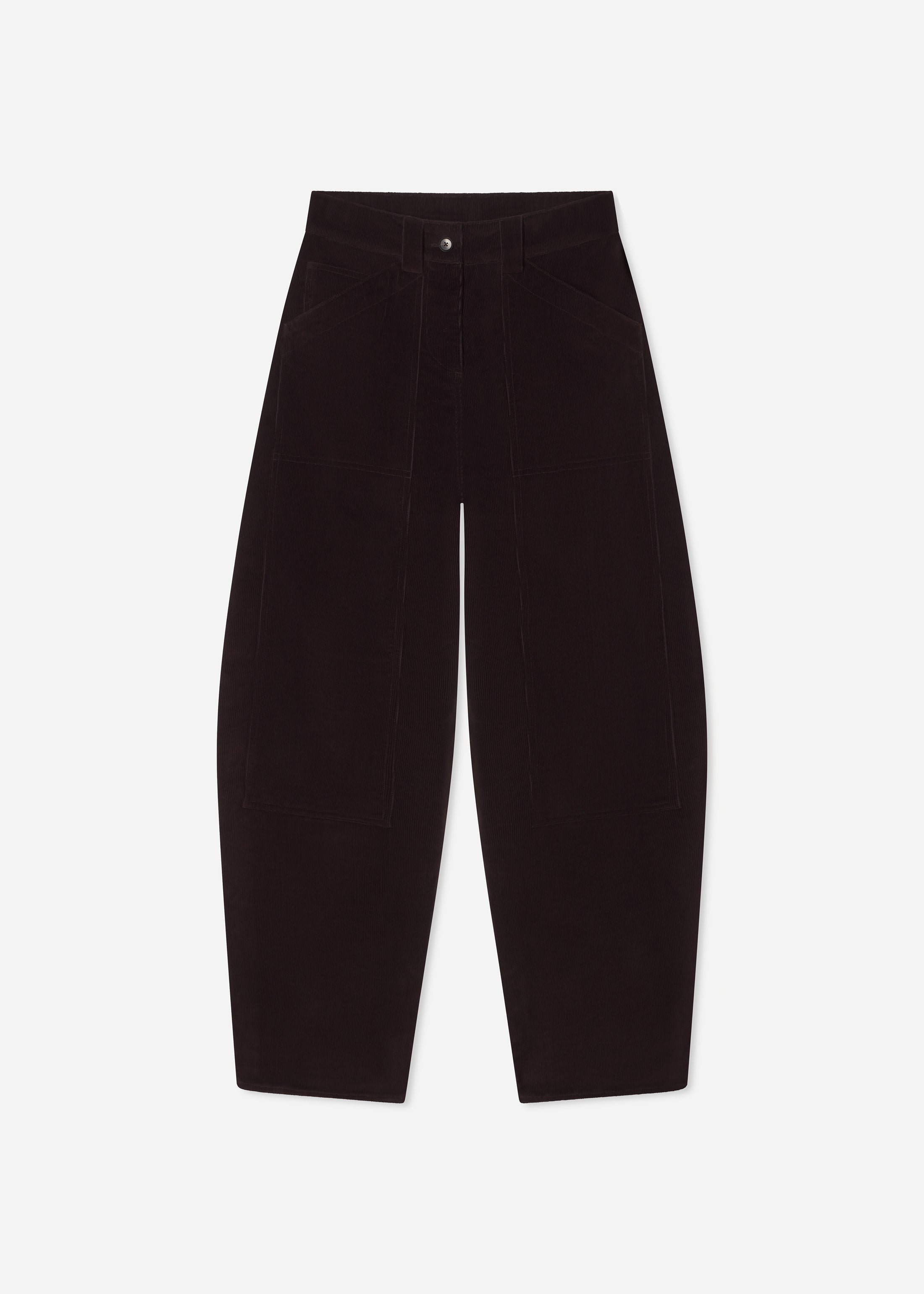 Corduroy Barrel Pant - Chocolate