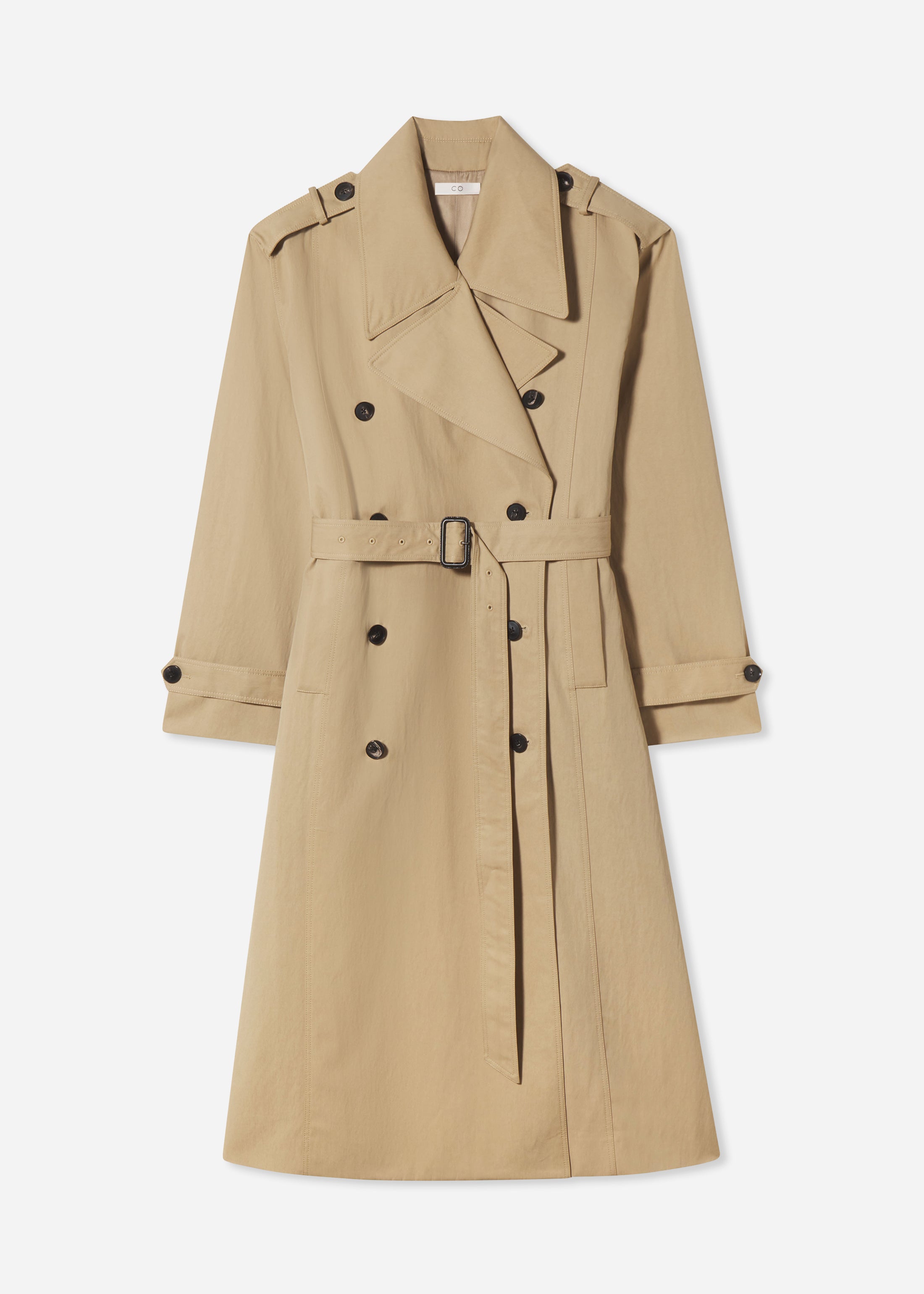 Oversized Trench in Cotton Twill - Camel