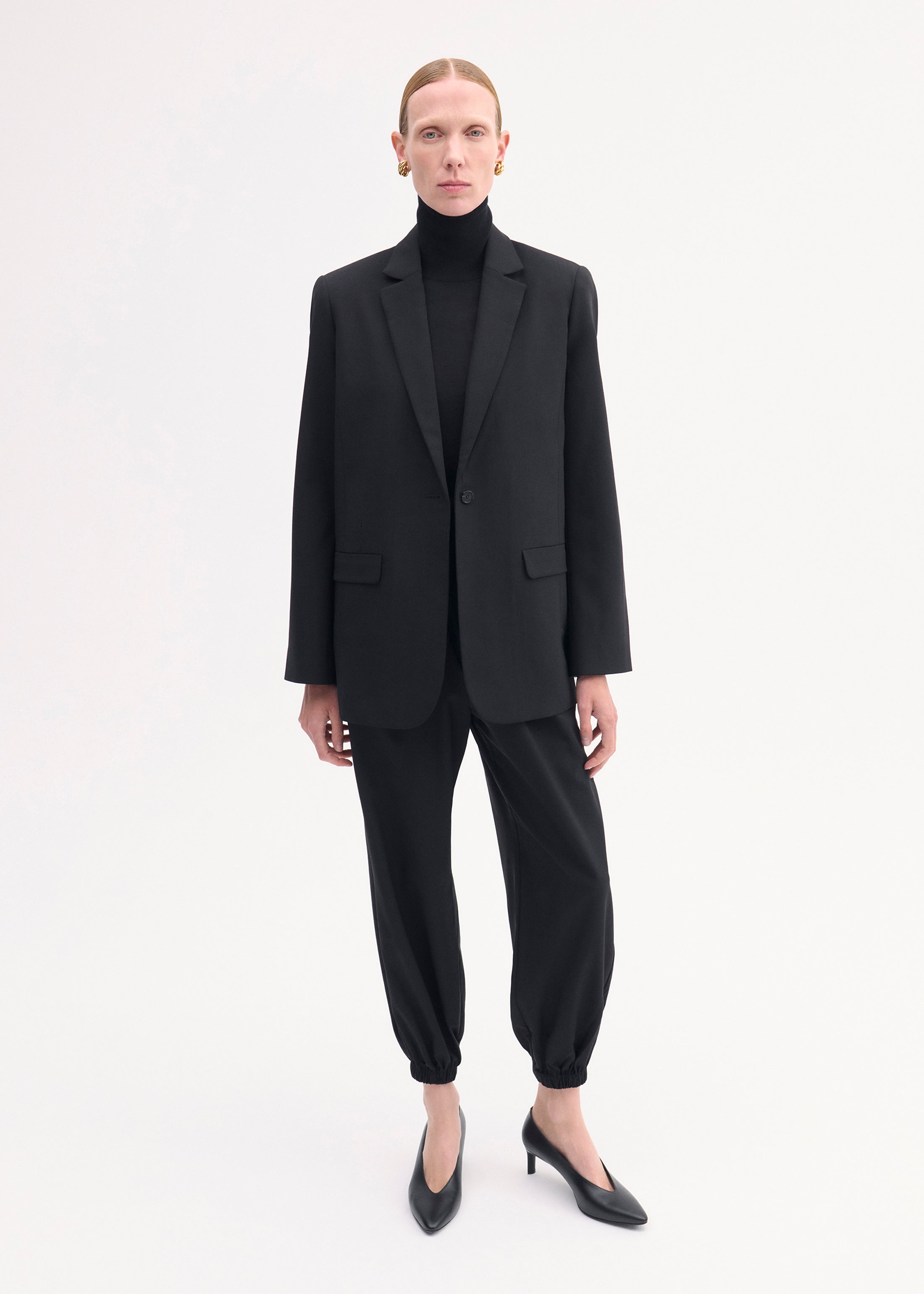 Slim Turtleneck in Fine Cashmere - Black