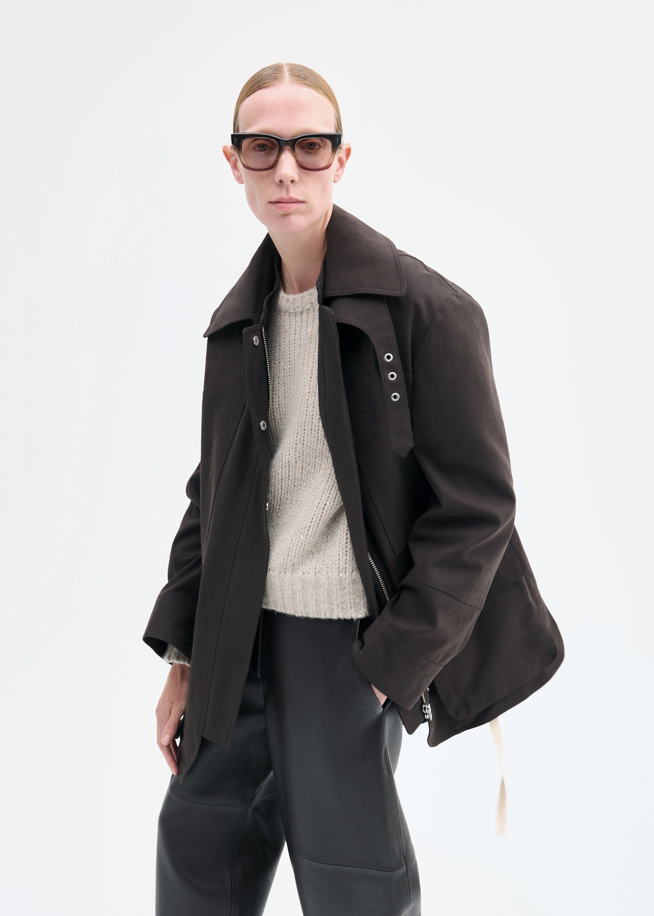 Oversized Field Jacket - Chocolate