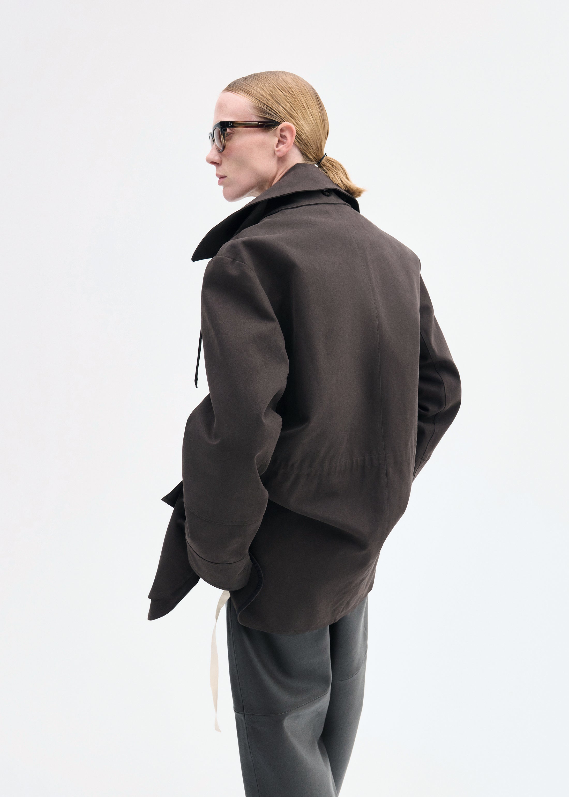 Oversized Field Jacket - Chocolate