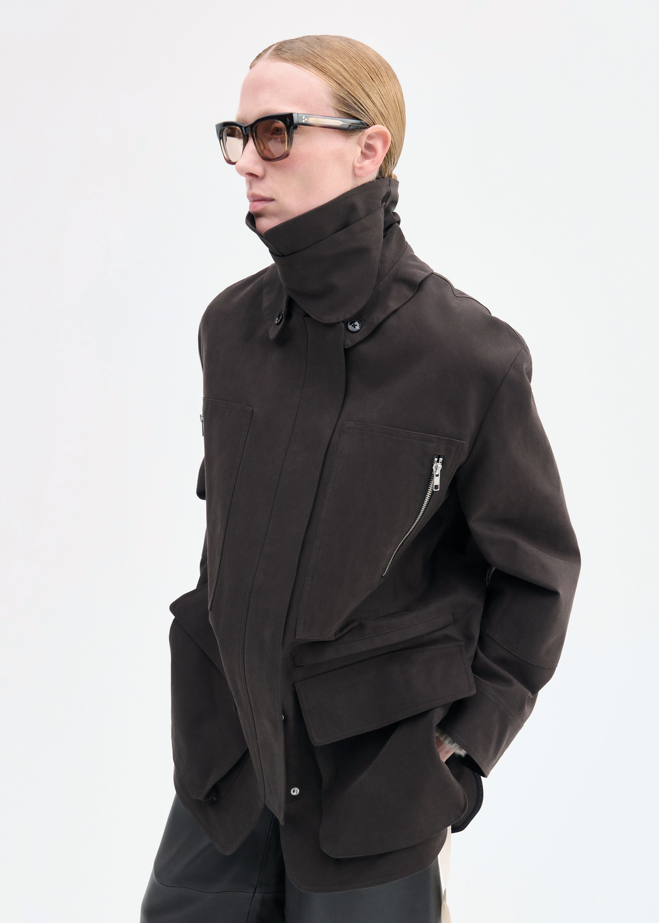 Oversized Field Jacket - Chocolate