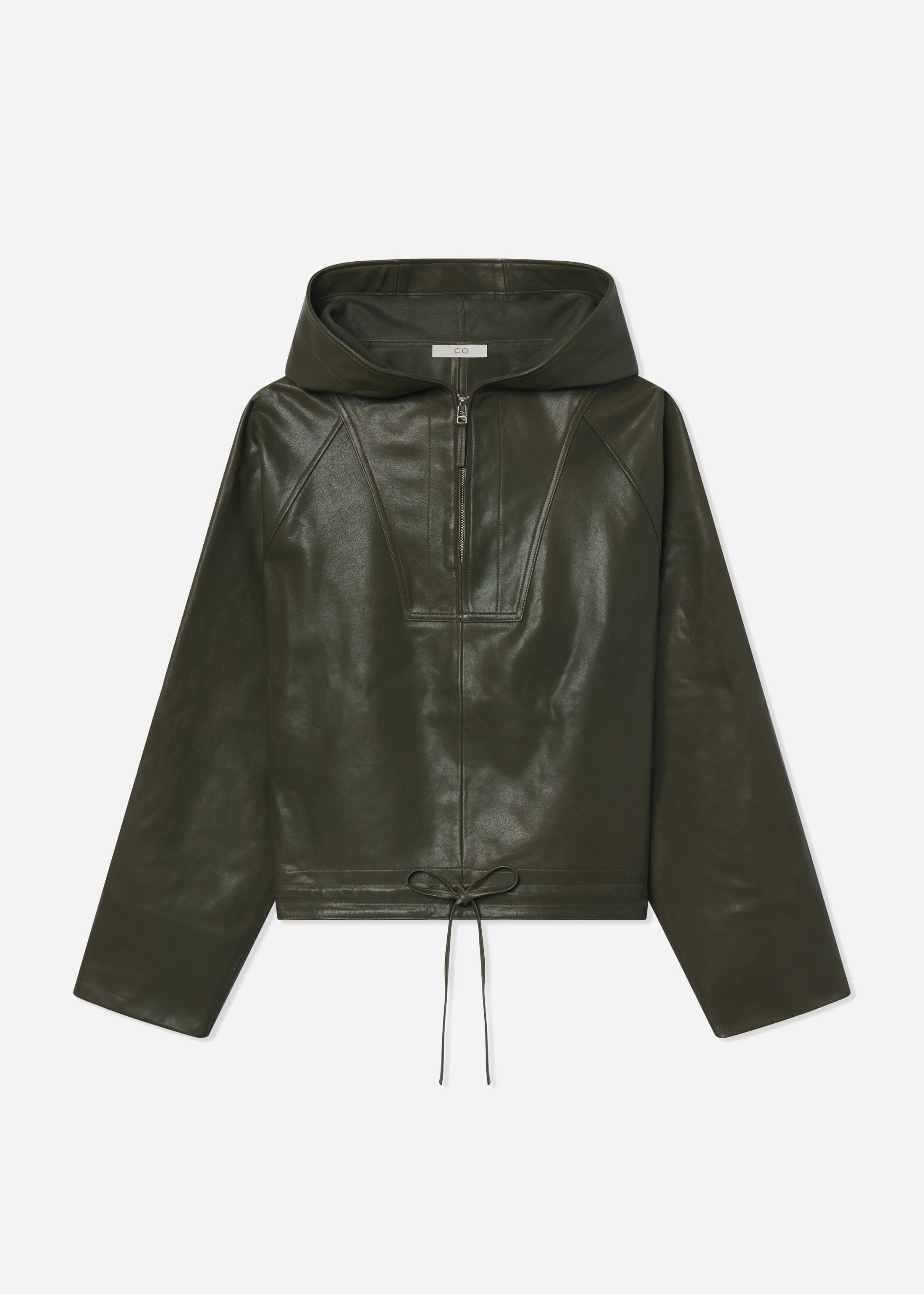 Workwear Pullover in Leather - Olive