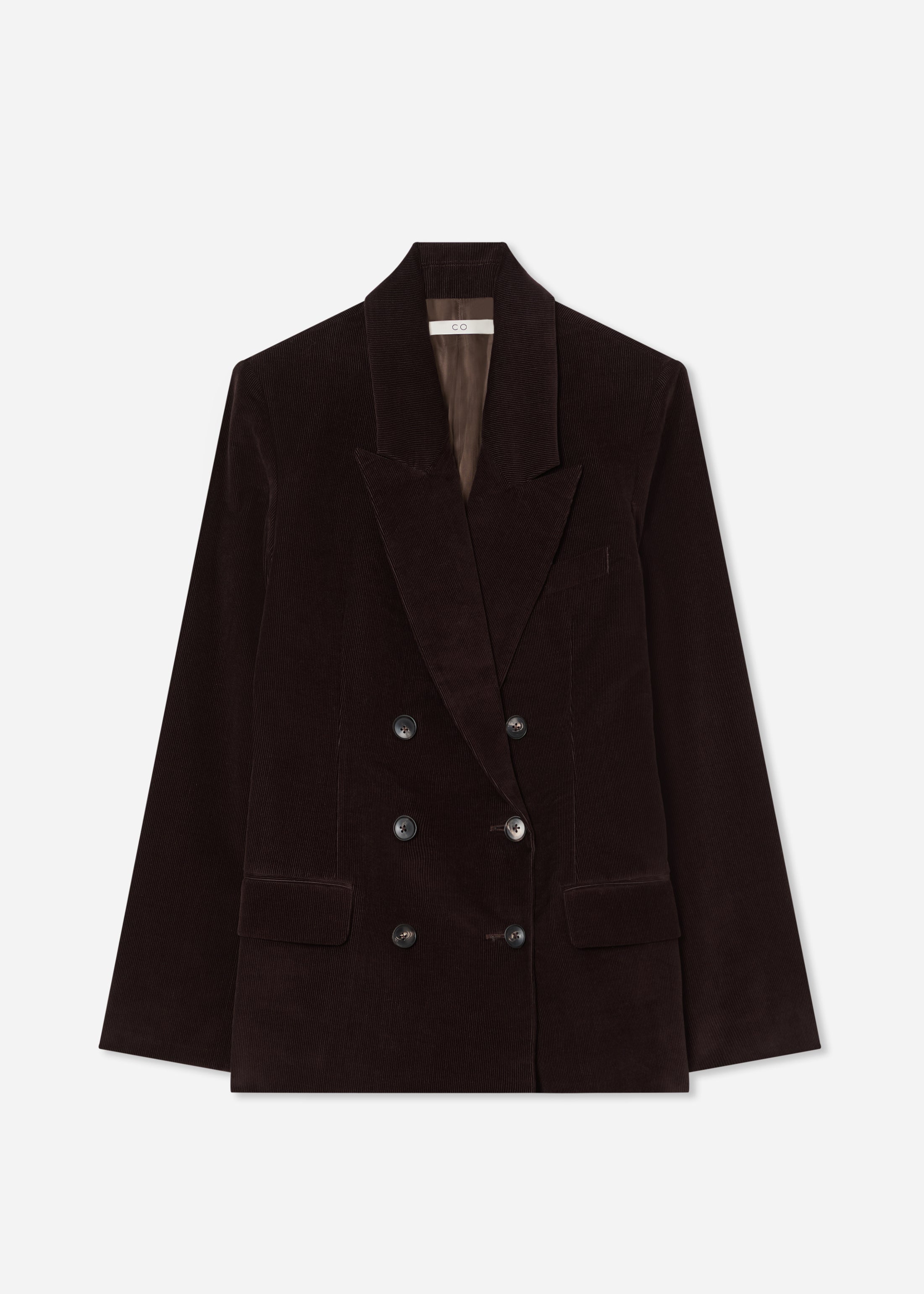 Corduroy Tuxedo Blazer - Chocolate
