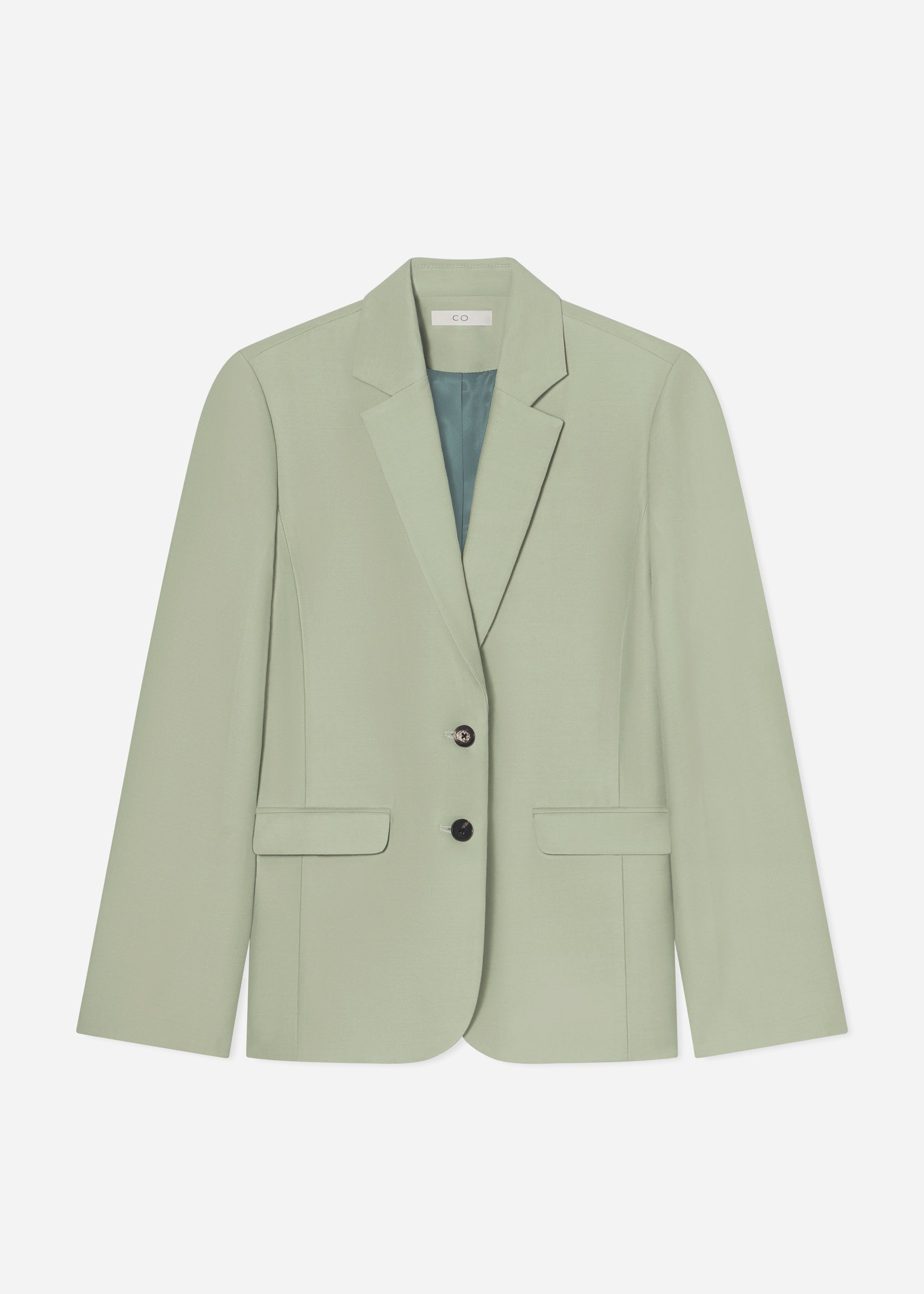 Structured Single-Breasted Blazer - Tea