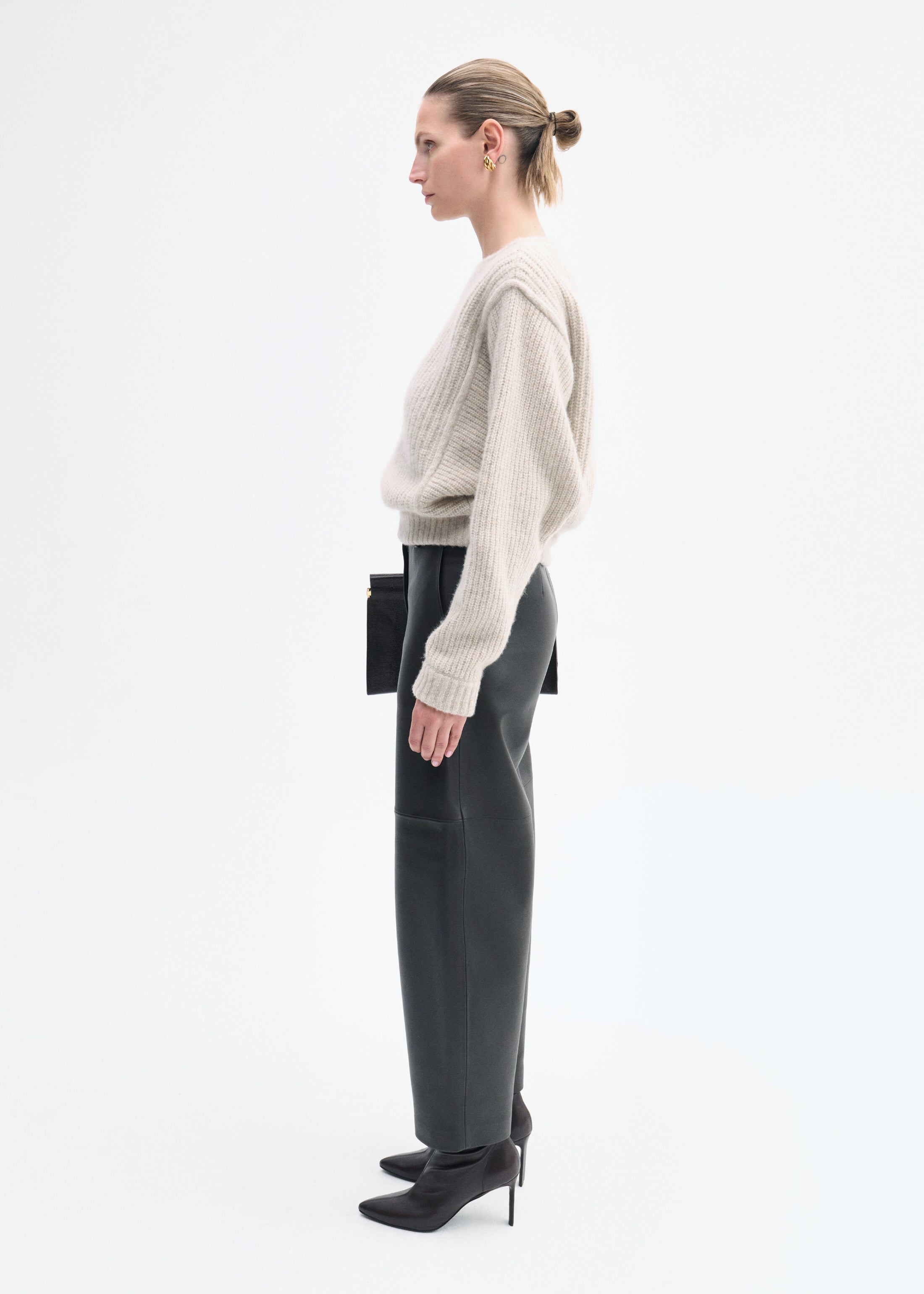 Batwing Sweater in Silk Cashmere - Arctic