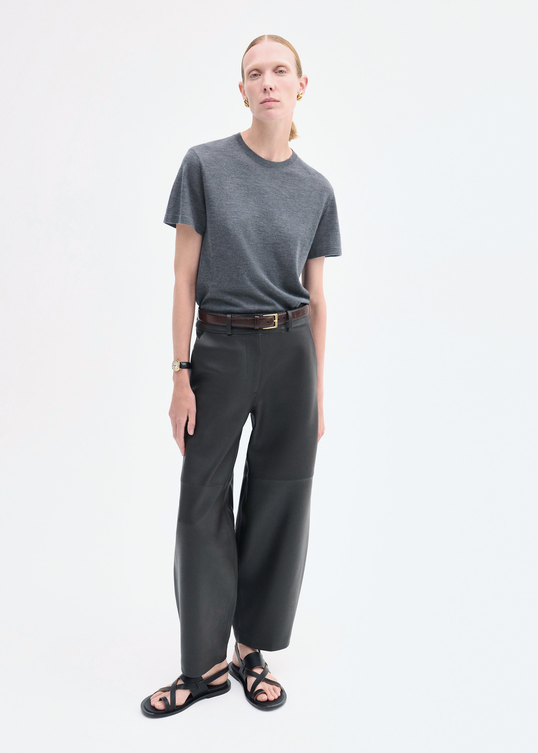 T-Shirt in Fine Cashmere - Grey