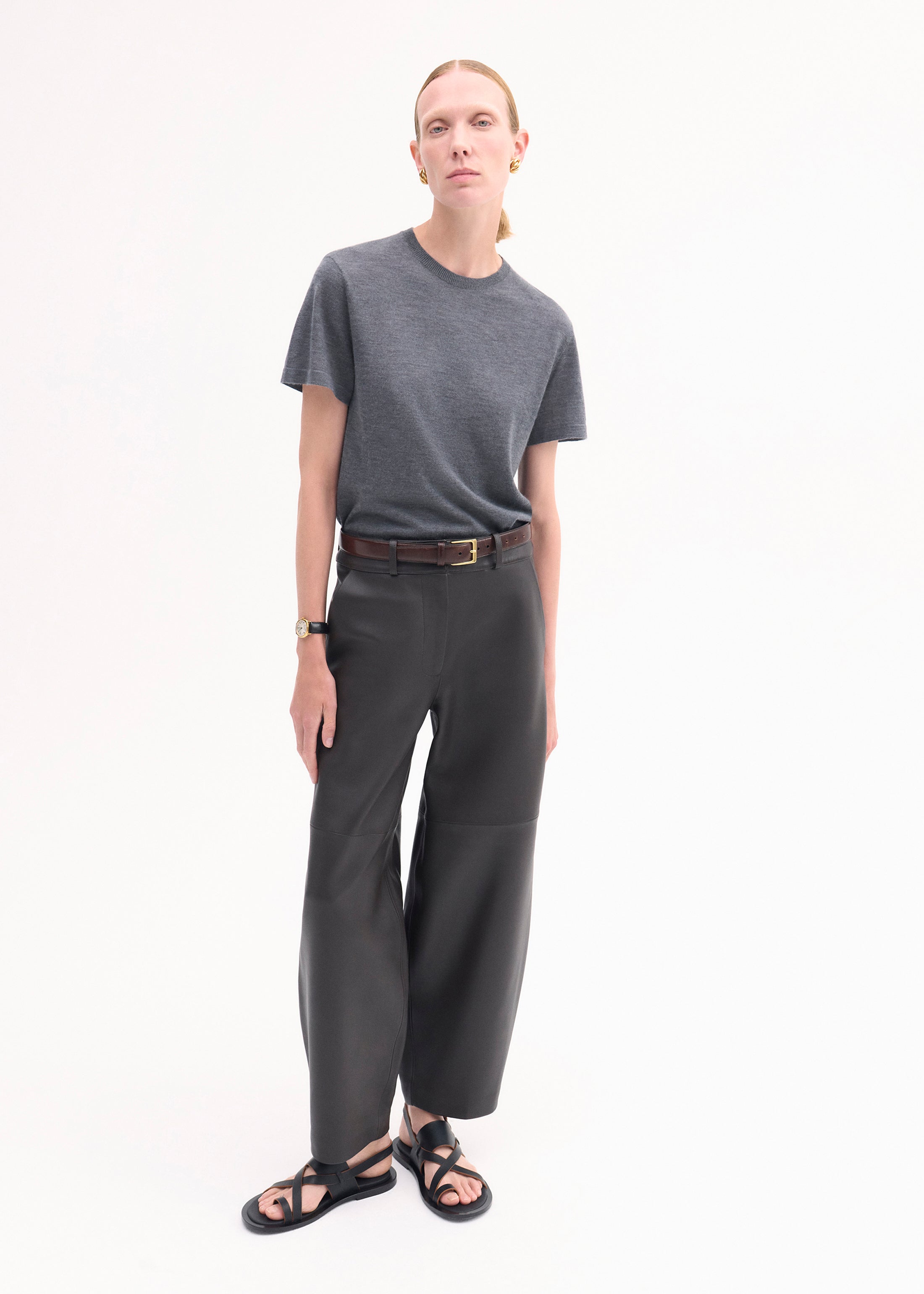 T-Shirt in Fine Cashmere - Grey