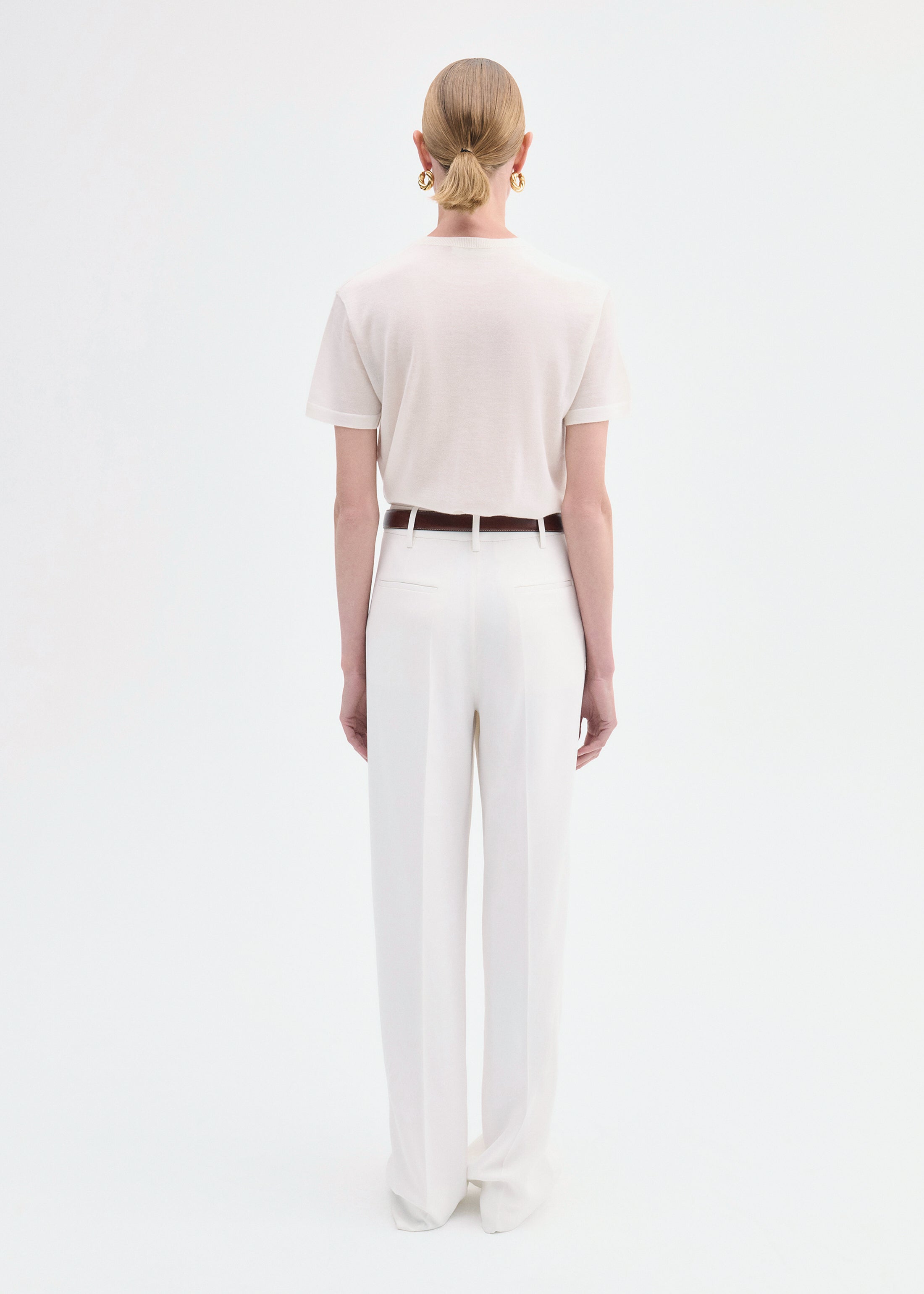 T-Shirt in Fine Cashmere - Ivory