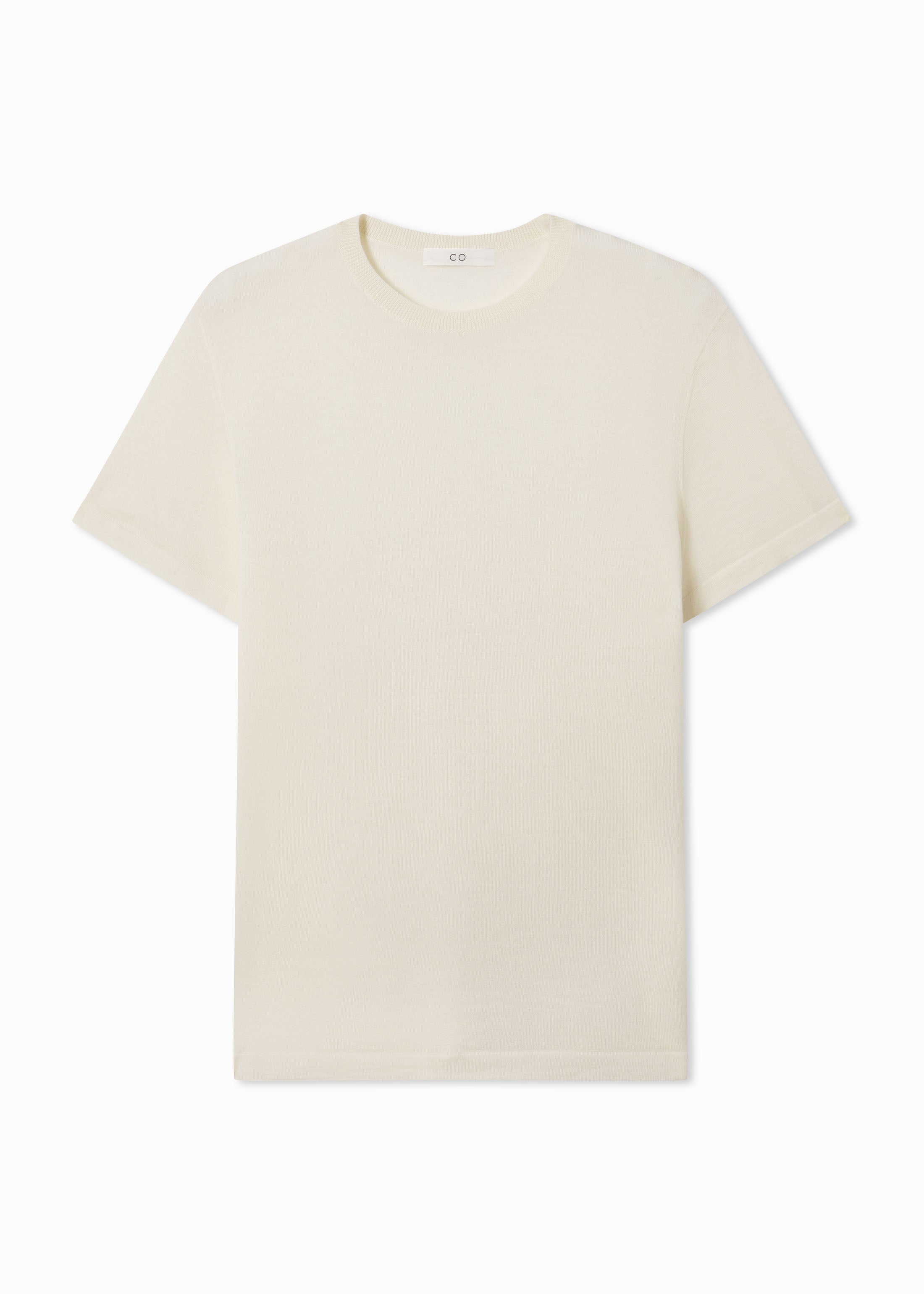 T-Shirt in Fine Cashmere - Ivory