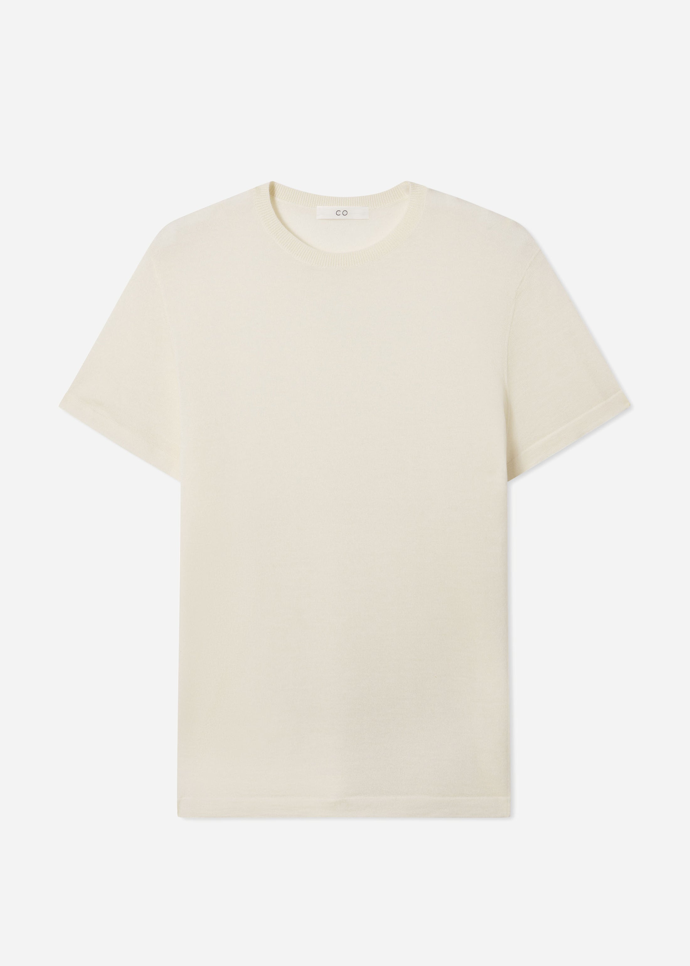 T-Shirt in Fine Cashmere - Ivory
