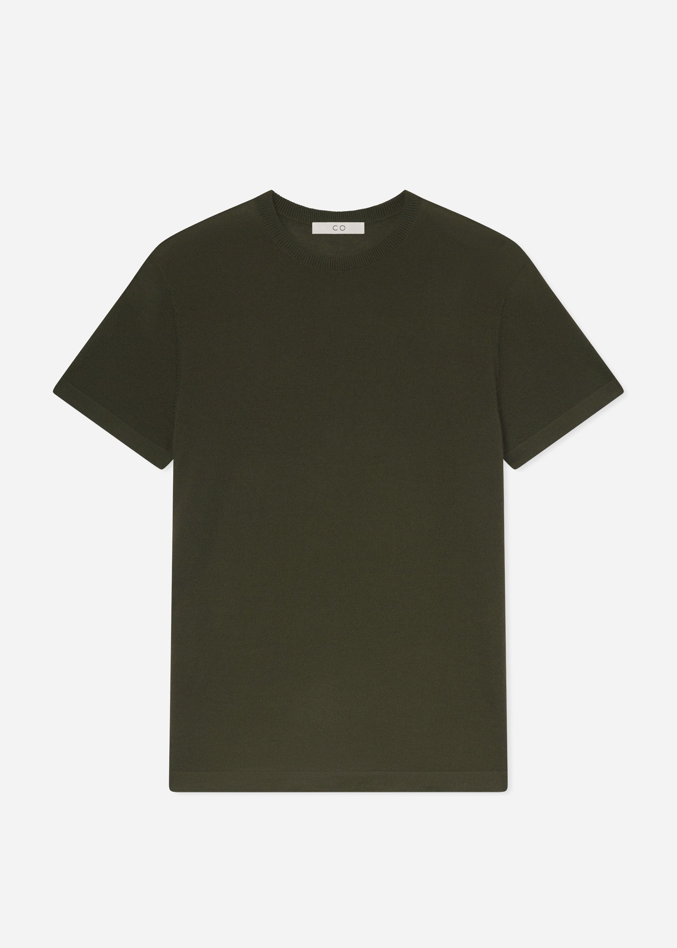 Relaxed Tee in Fine Cashmere - Olive