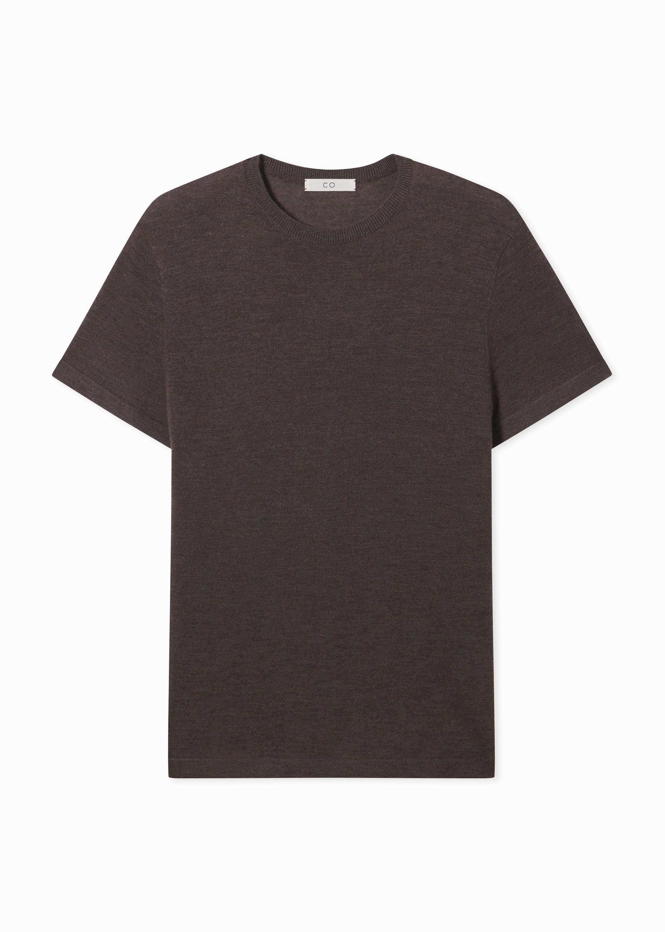 T-Shirt in Fine Cashmere -Brown