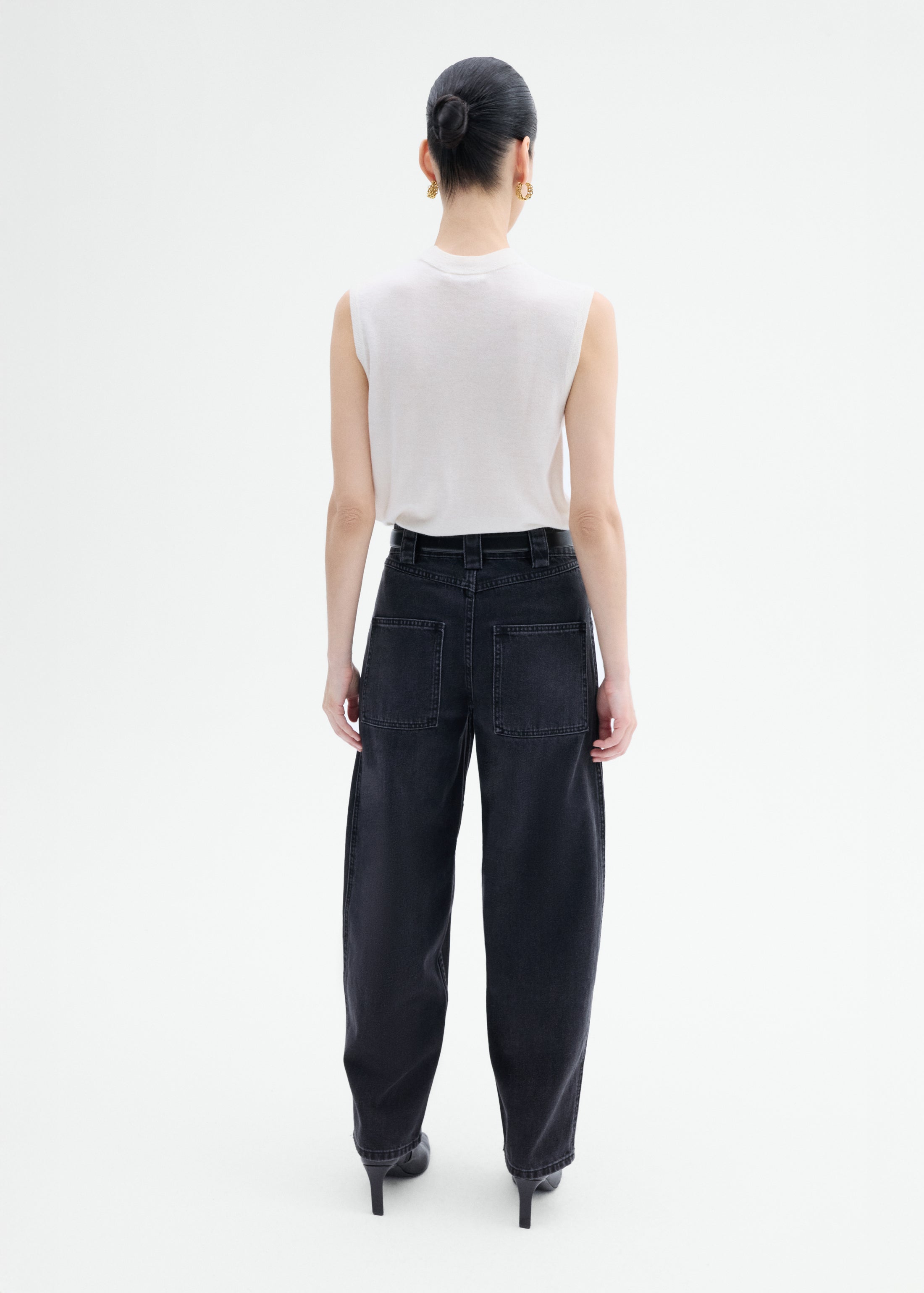 Denim Patch Pocket Jean - Black