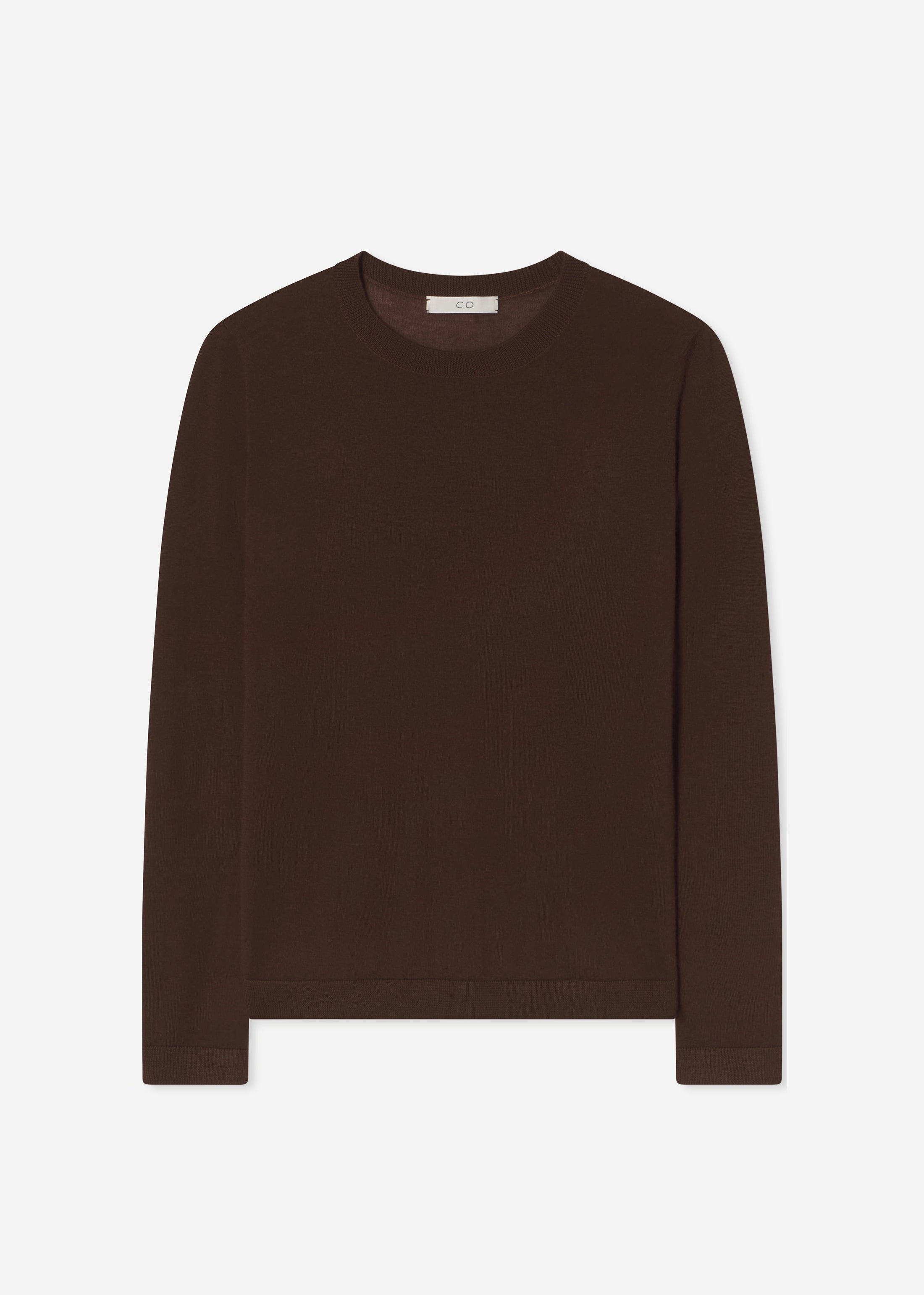 Long Sleeve Crew in Fine Cashmere - Coco