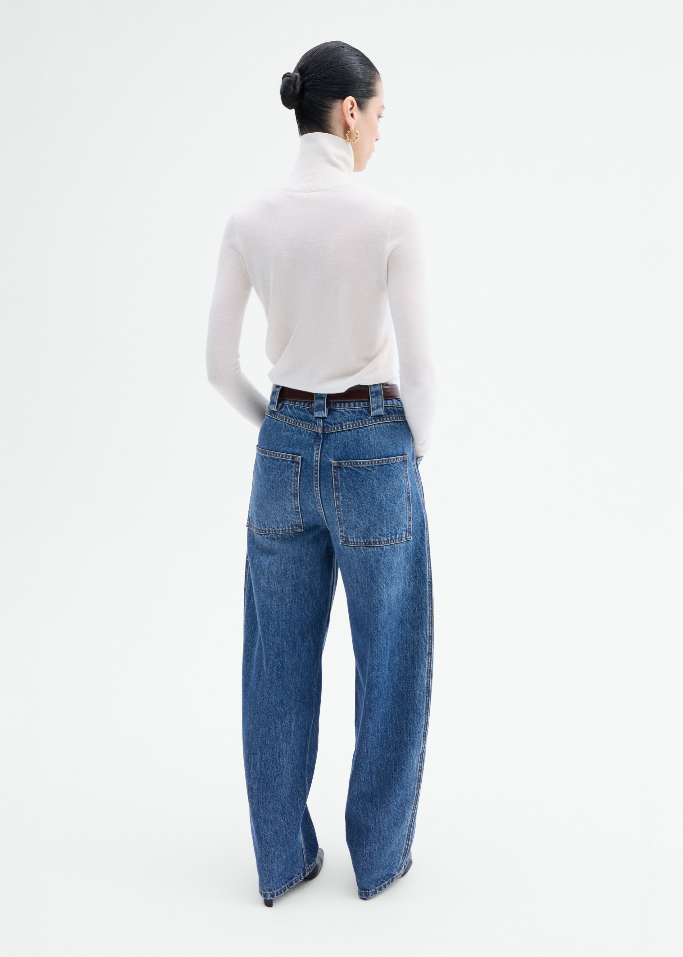 Slim Turtleneck in Fine Cashmere - Ivory