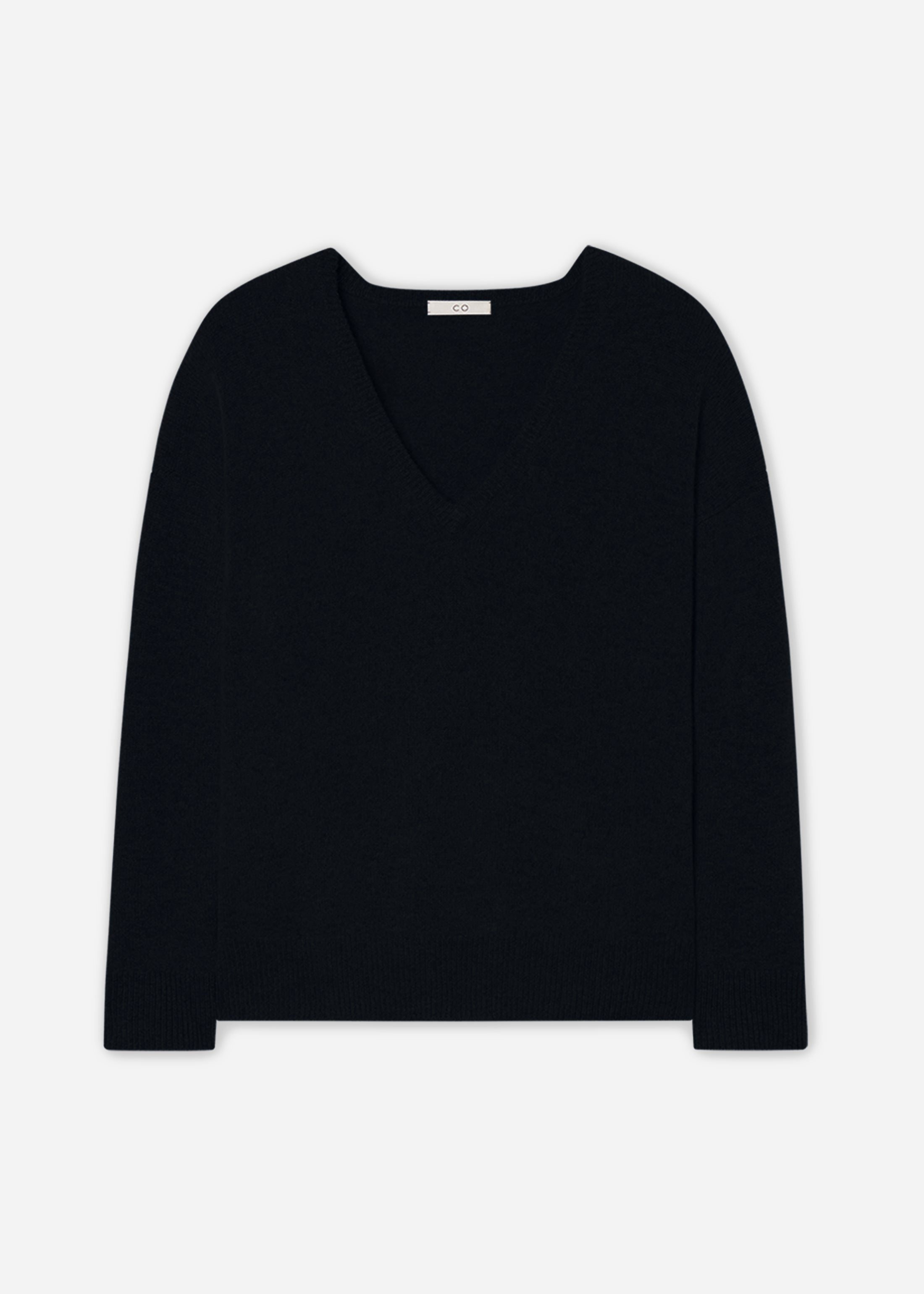 V-Neck Sweater in Cashmere - Black