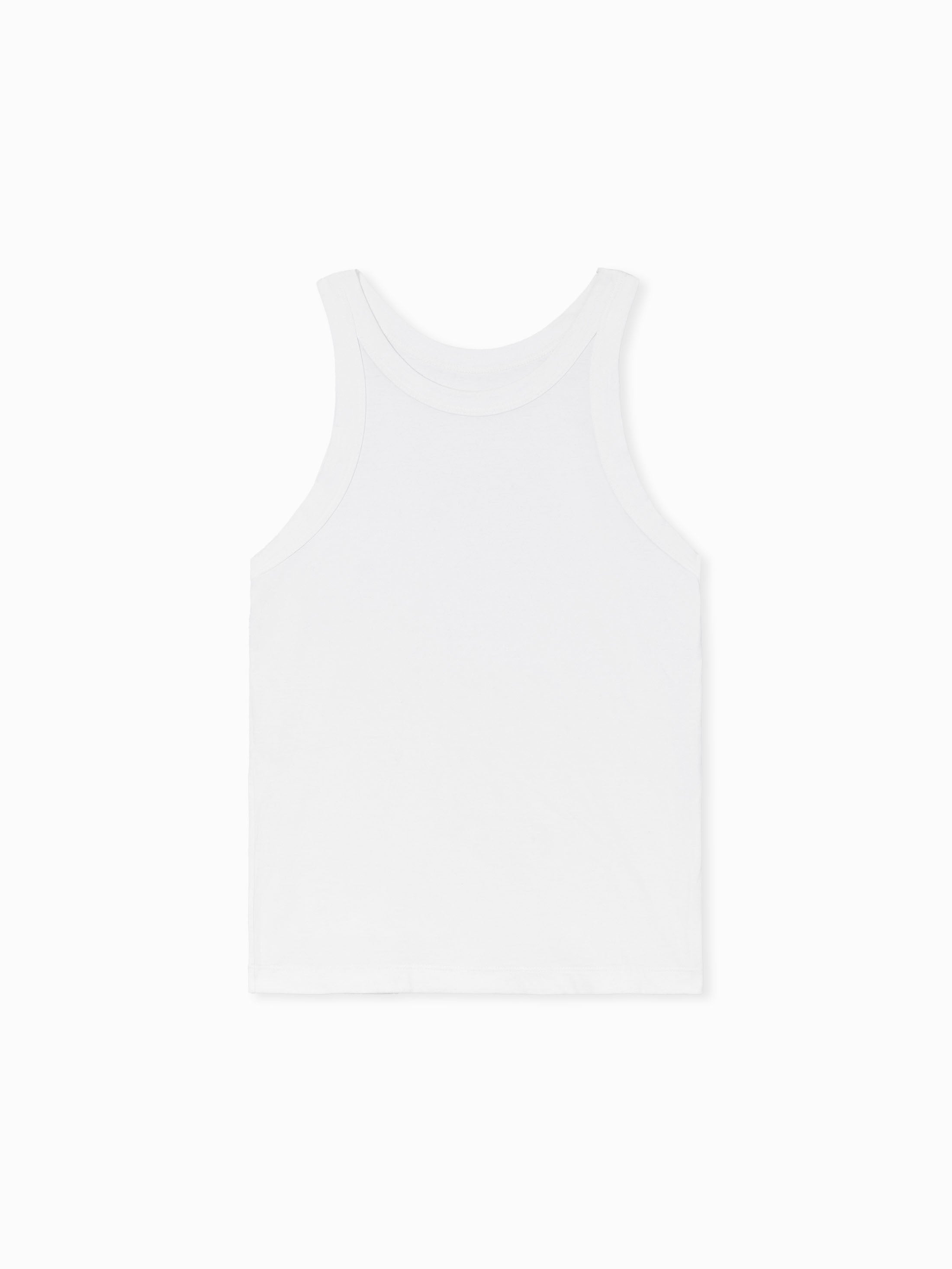 Tank Top in Cotton Jersey - White