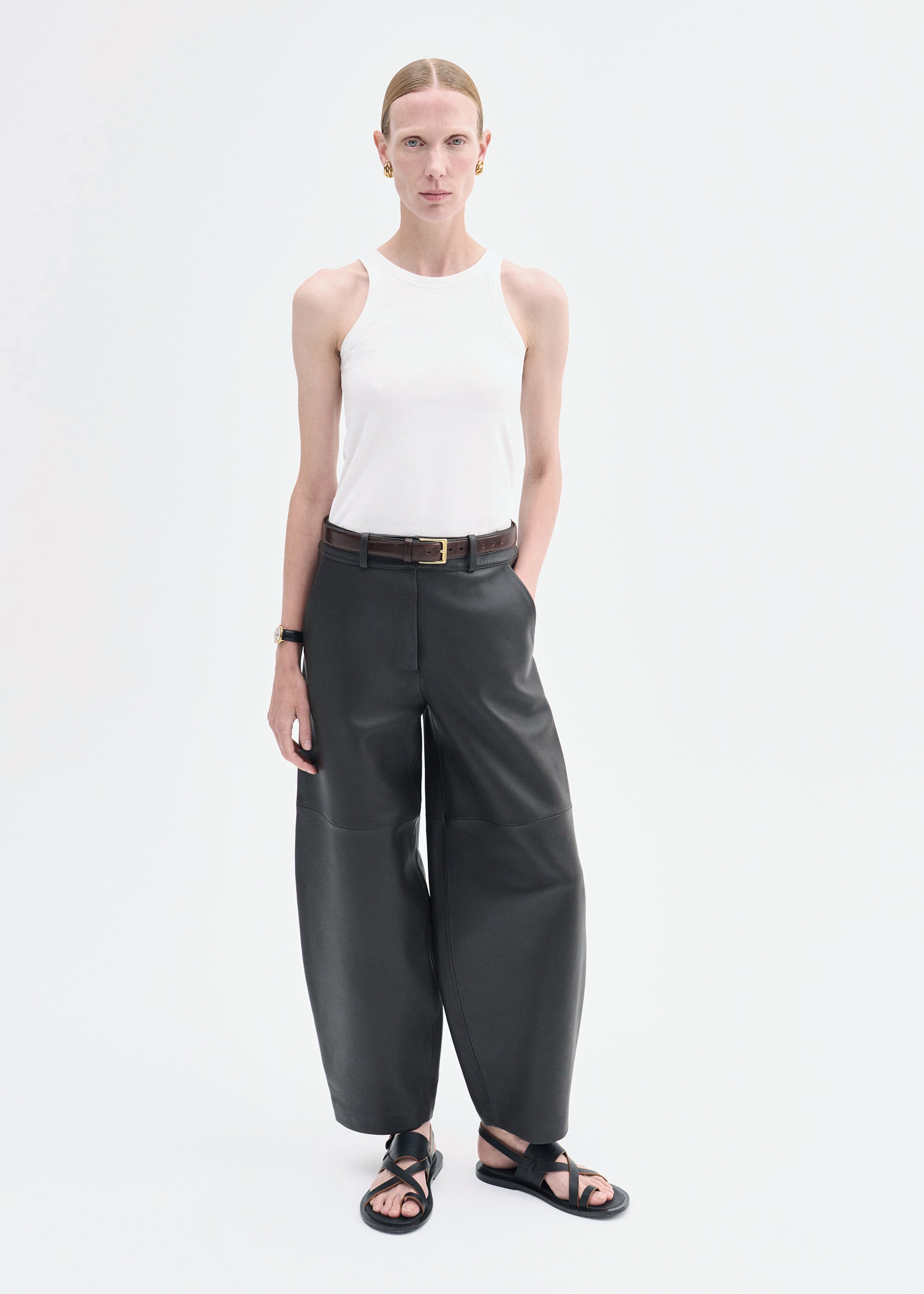 Sporty Tank in Cotton Jersey - Ivory