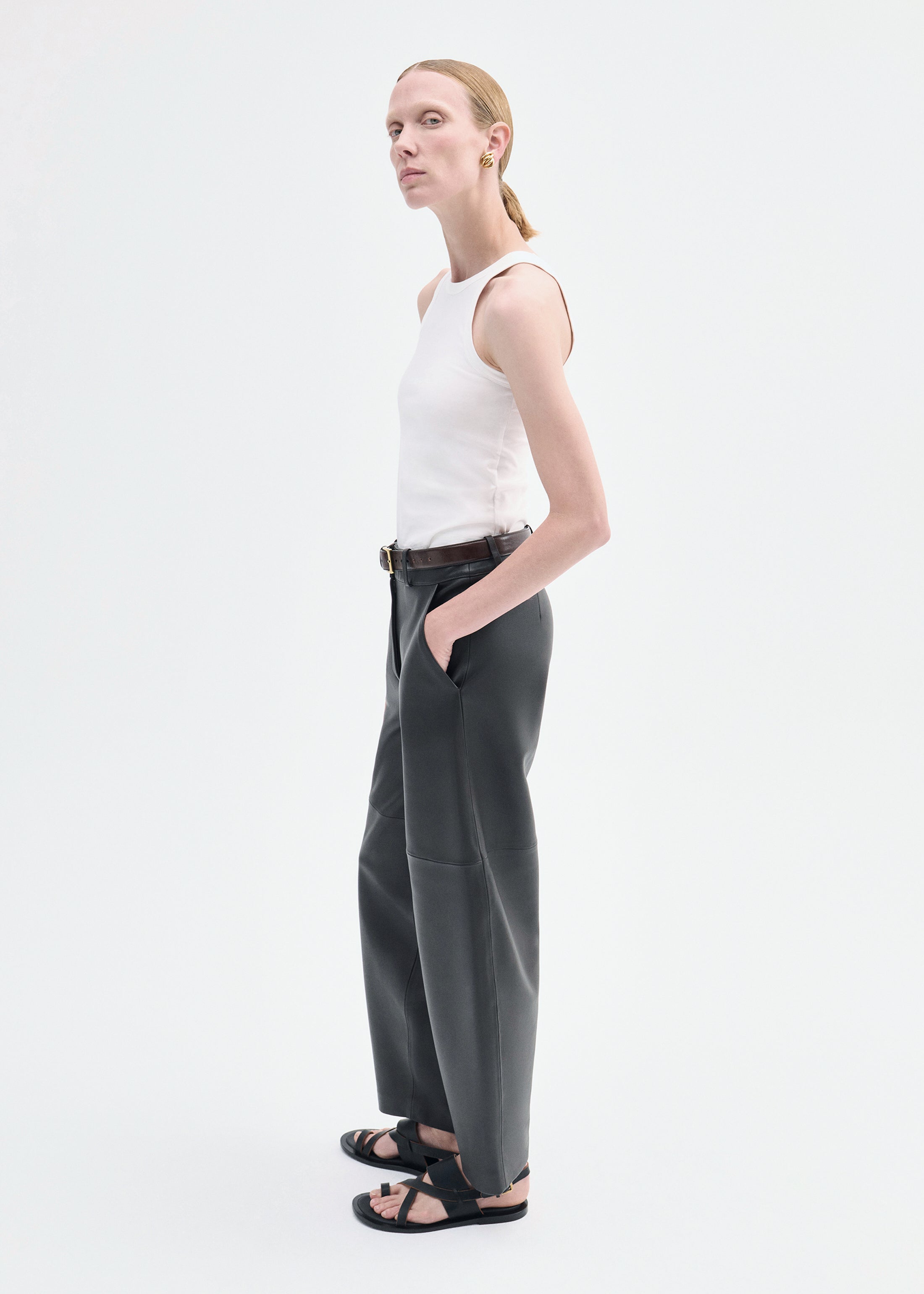 Sporty Tank in Cotton Jersey - Ivory