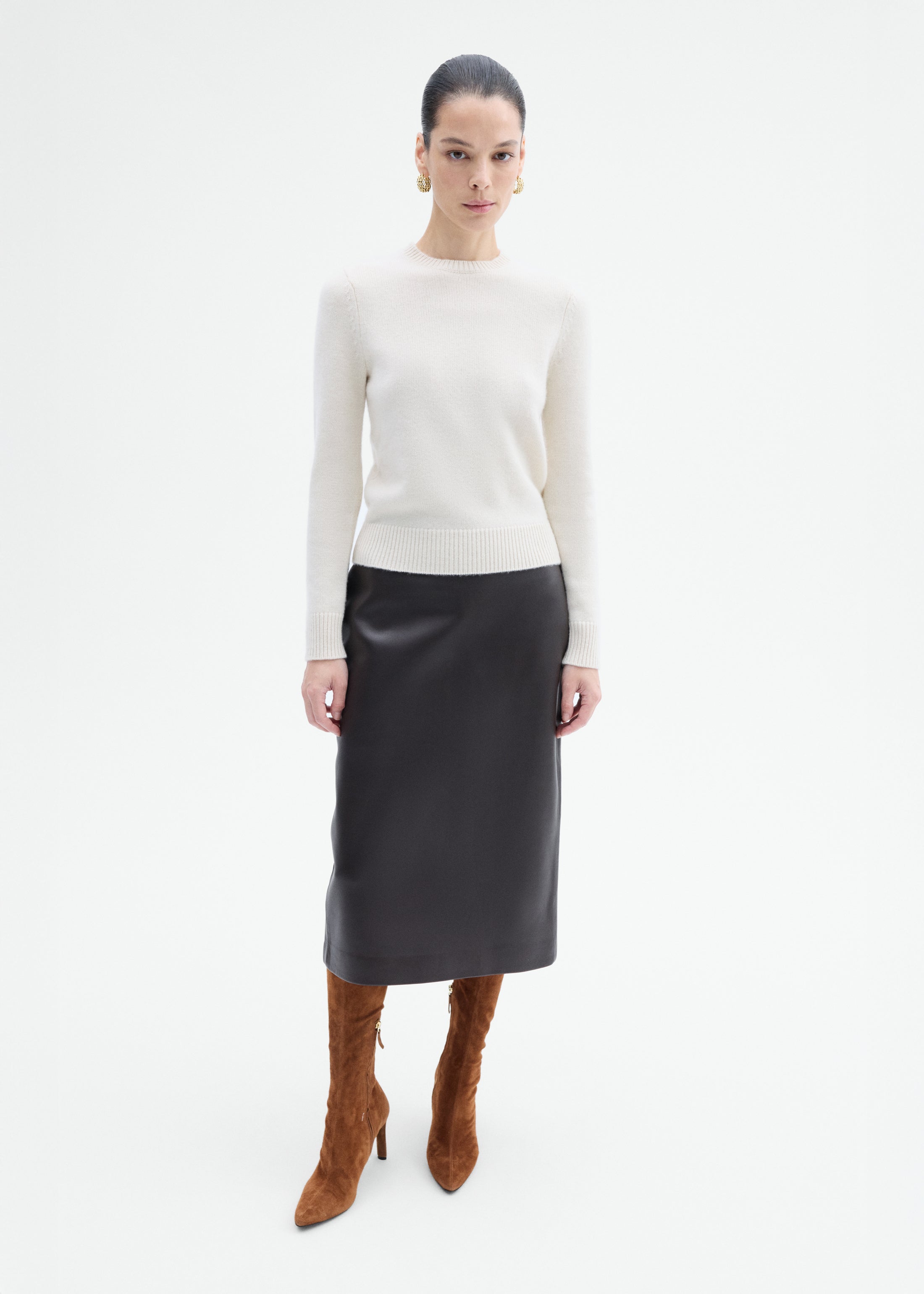 Crew Sweater in Cashmere - Ivory