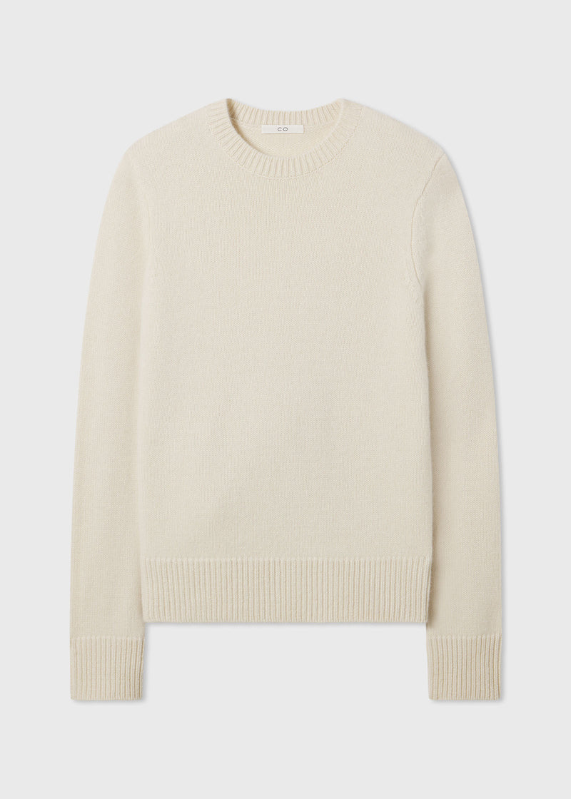 Crew Sweater  in Cashmere - Ivory - CO