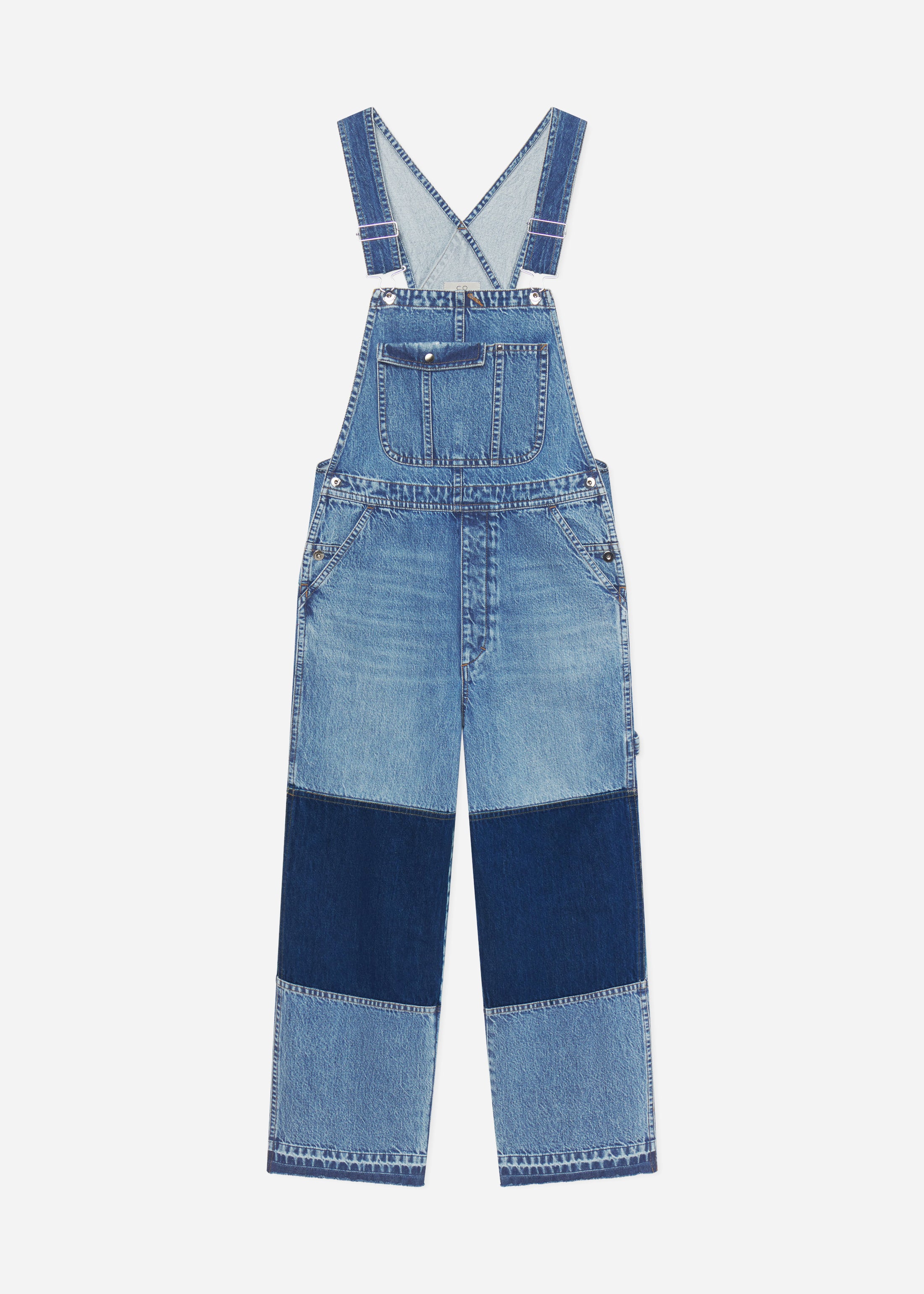Patchwork Denim Overall - Indigo