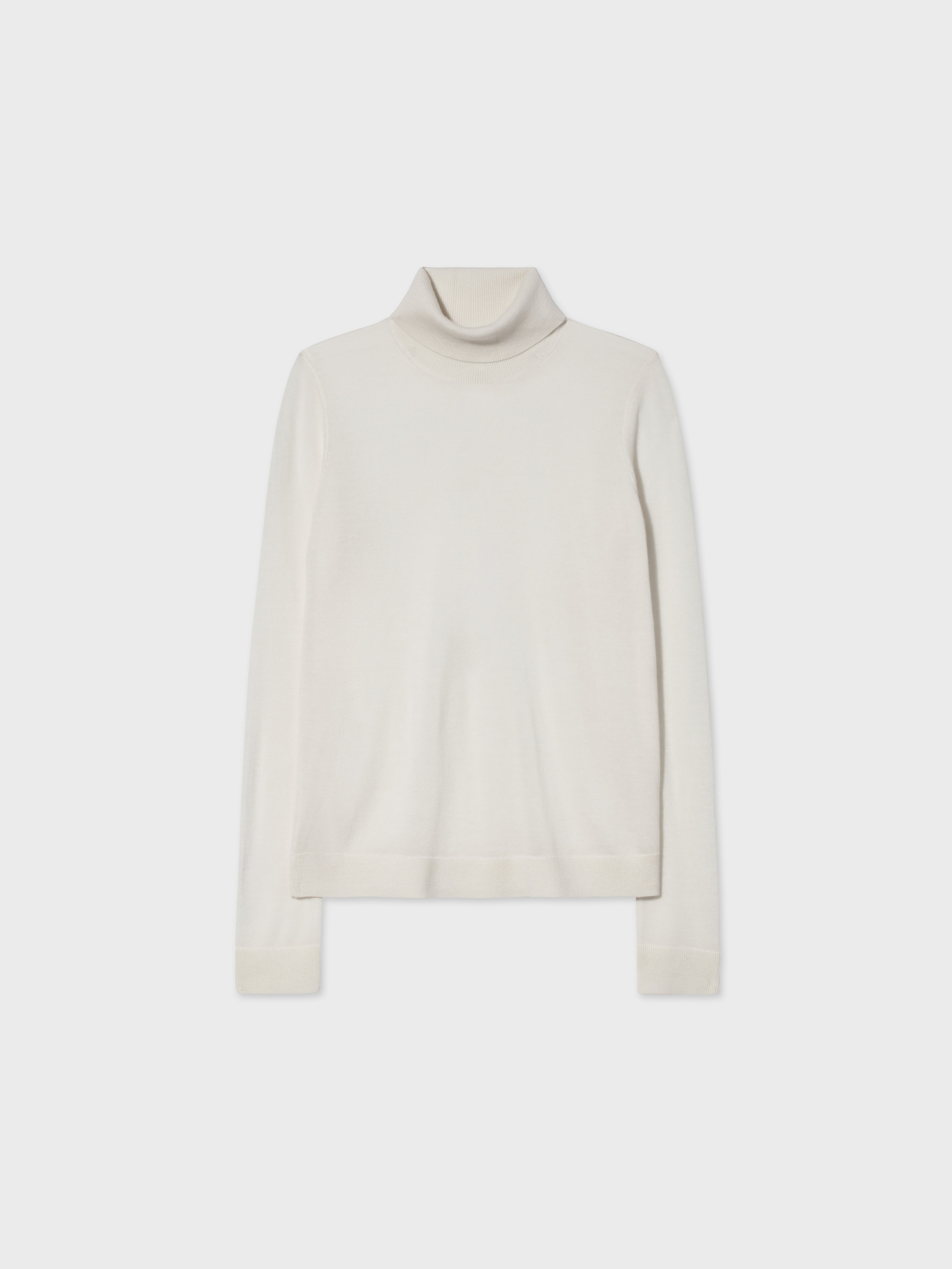 Slim Turtleneck in Fine Cashmere - Ivory