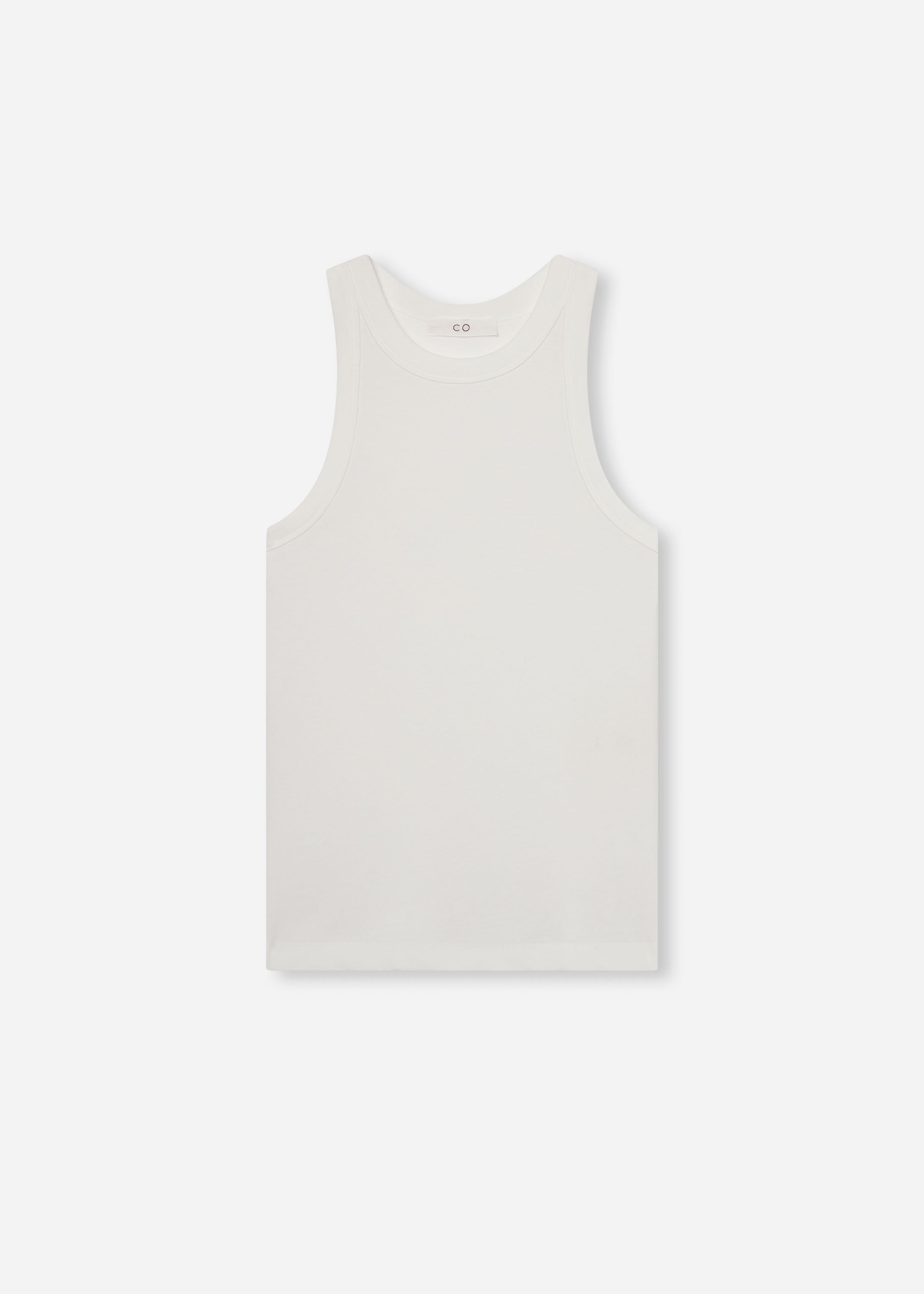 Sporty Tank in Cotton Jersey - Ivory