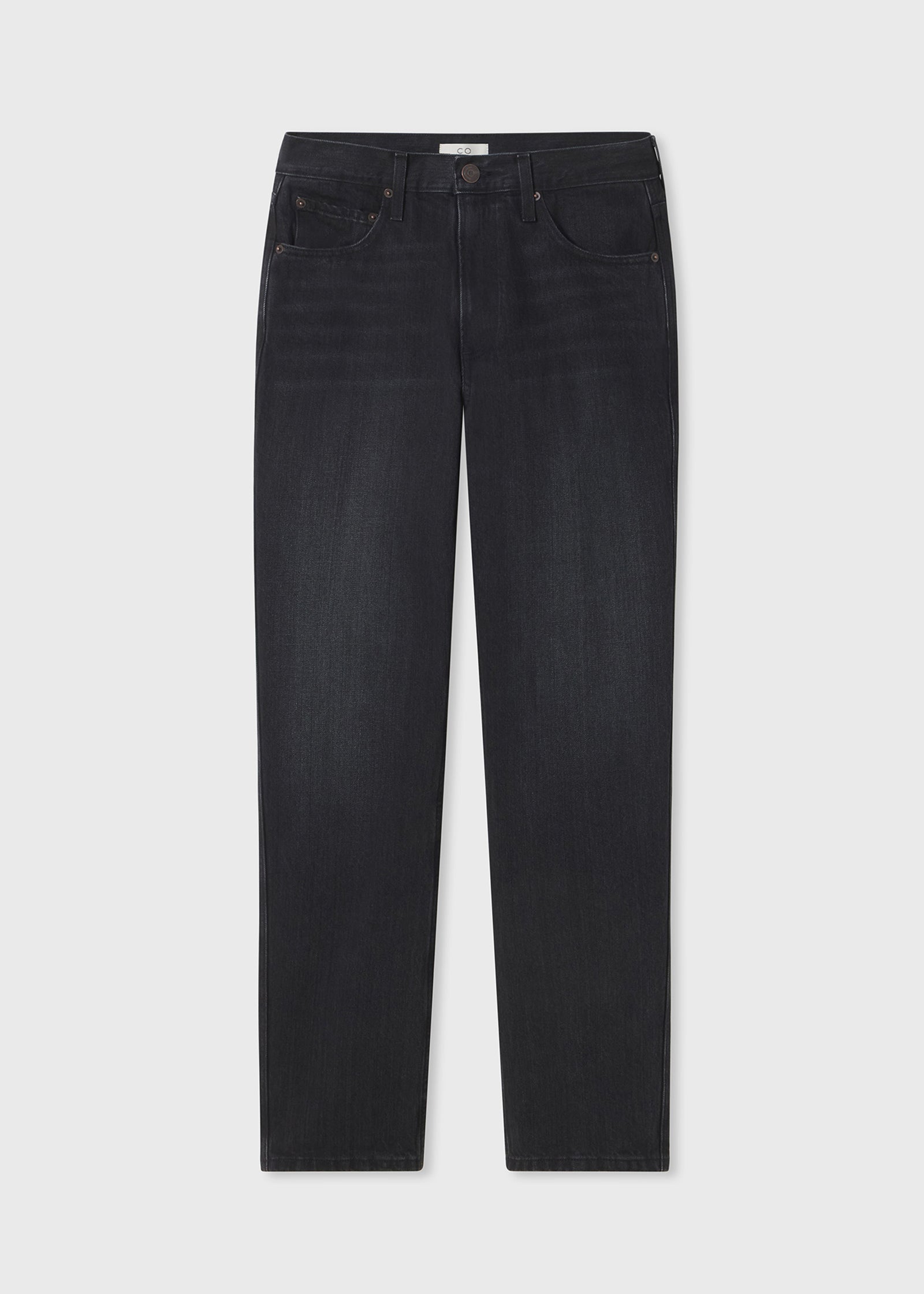 High Rise Jean in Denim - Washed Black - CO Collections
