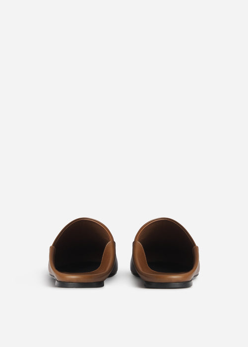 Babouche Mule in Smooth Leather - Cognac, image 3 of 3