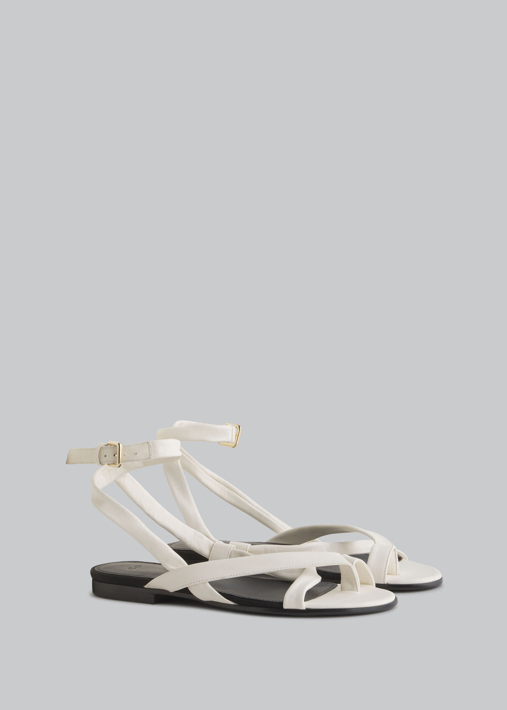 Asymmetric Toe Ring Gladiator Sandal - Ivory - CO