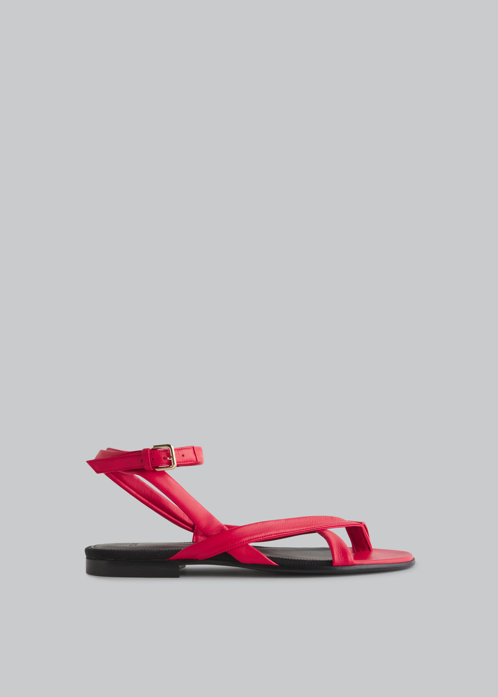 Asymmetric Toe Ring Gladiator Sandal - Red - CO