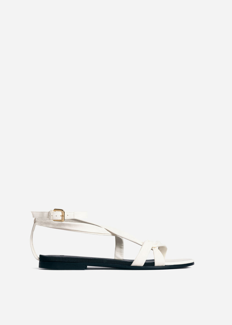 Asymmetric Sandal in Ivory - CO