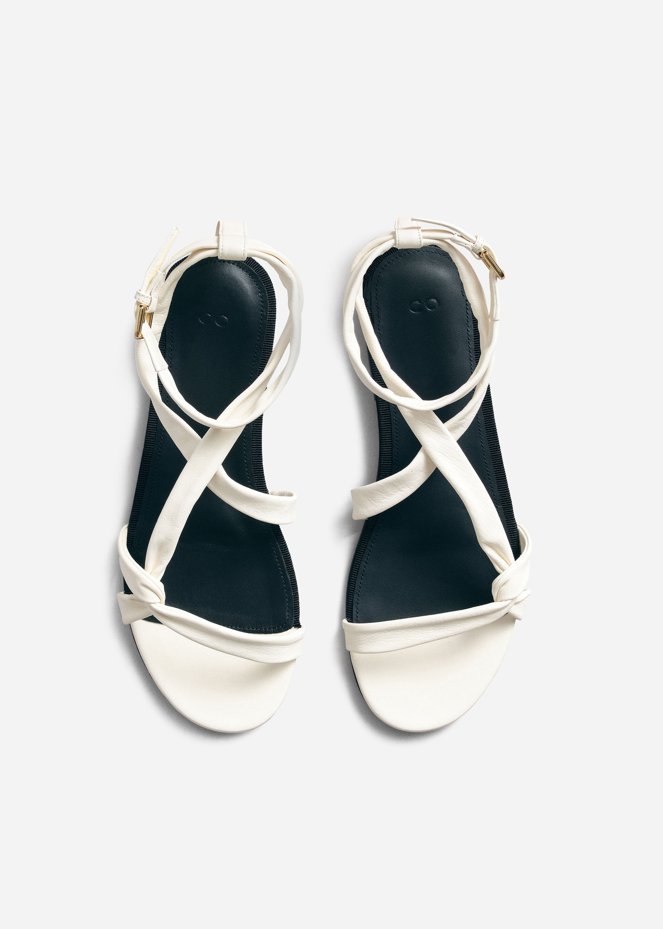 Asymmetric Sandal in Ivory