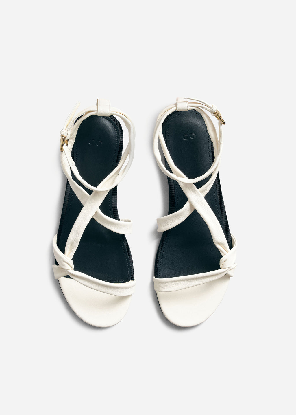 Asymmetric Sandal in Ivory - CO