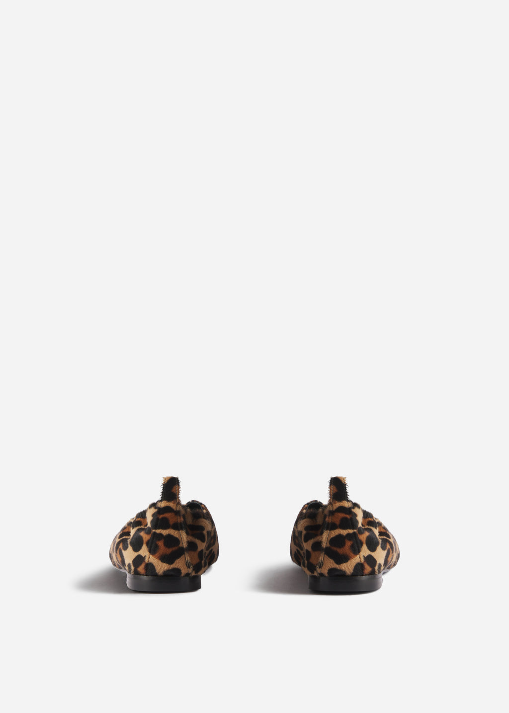 Calf Hair Ruched Back Pointed Flat - Leopard - CO