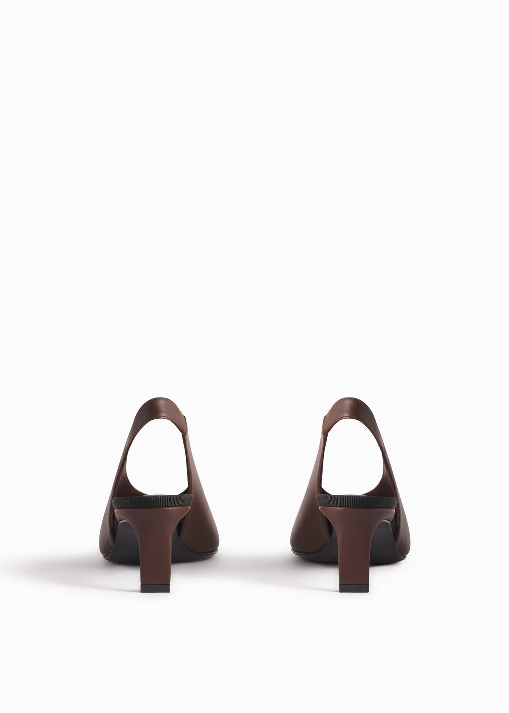Pointed Slingback Heel in Chocolate - CO