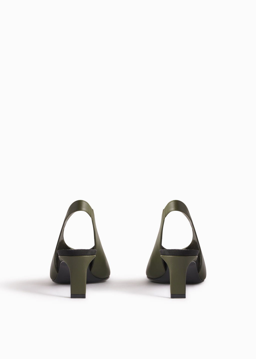 Pointed Slingback Heel in Olive - CO