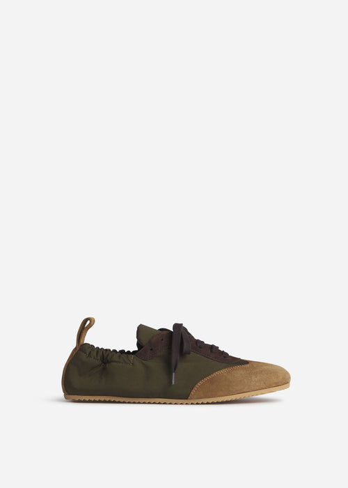 Slip On Elastic Sneaker - Olive, image 1 of 3