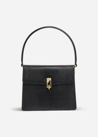 Structured Handbag in Leather - Black