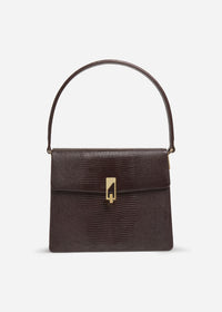 Structured Handbag in Leather - Espresso