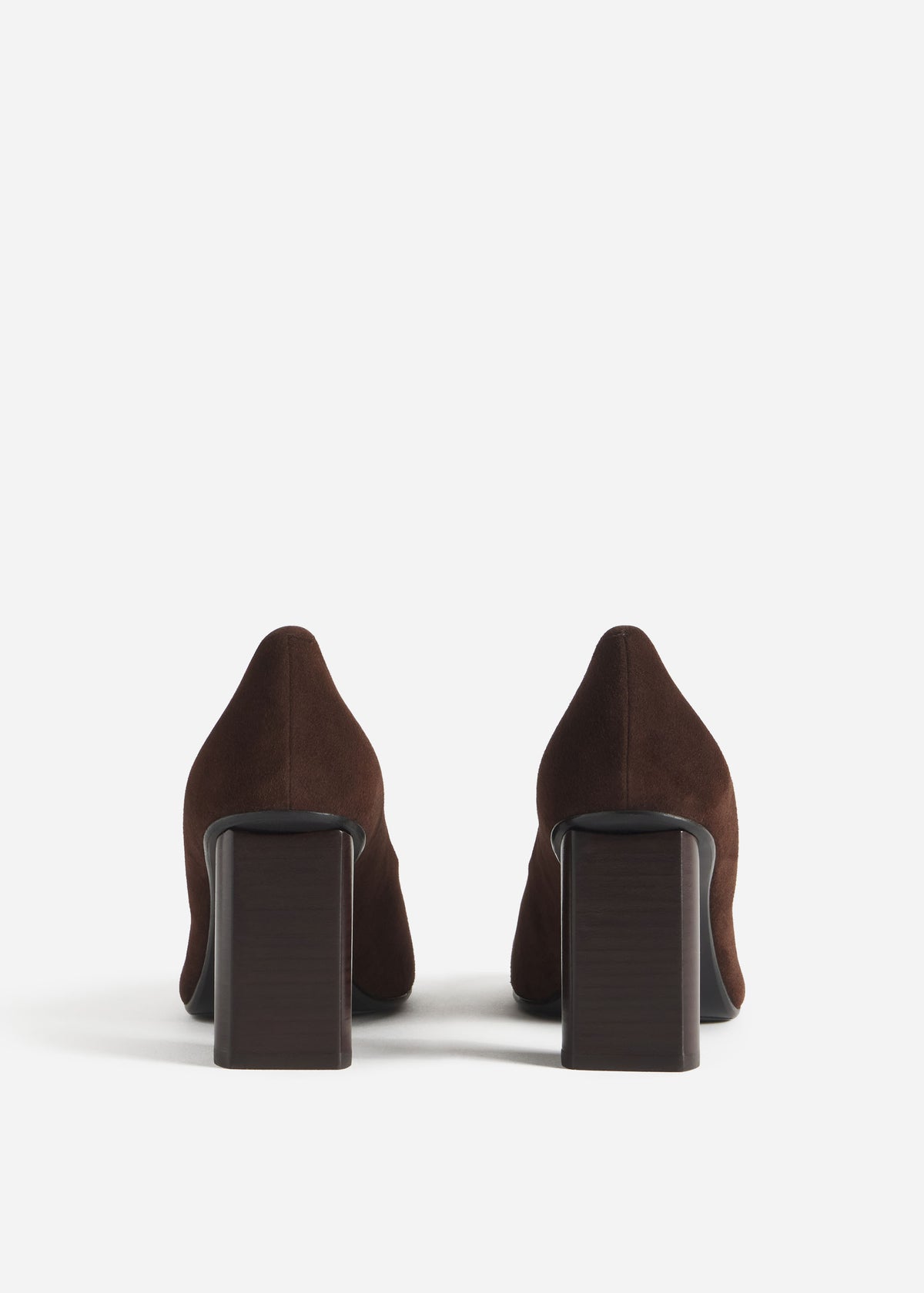 Block Heel in Stretch Leather - Chocolate, image 3 of 3