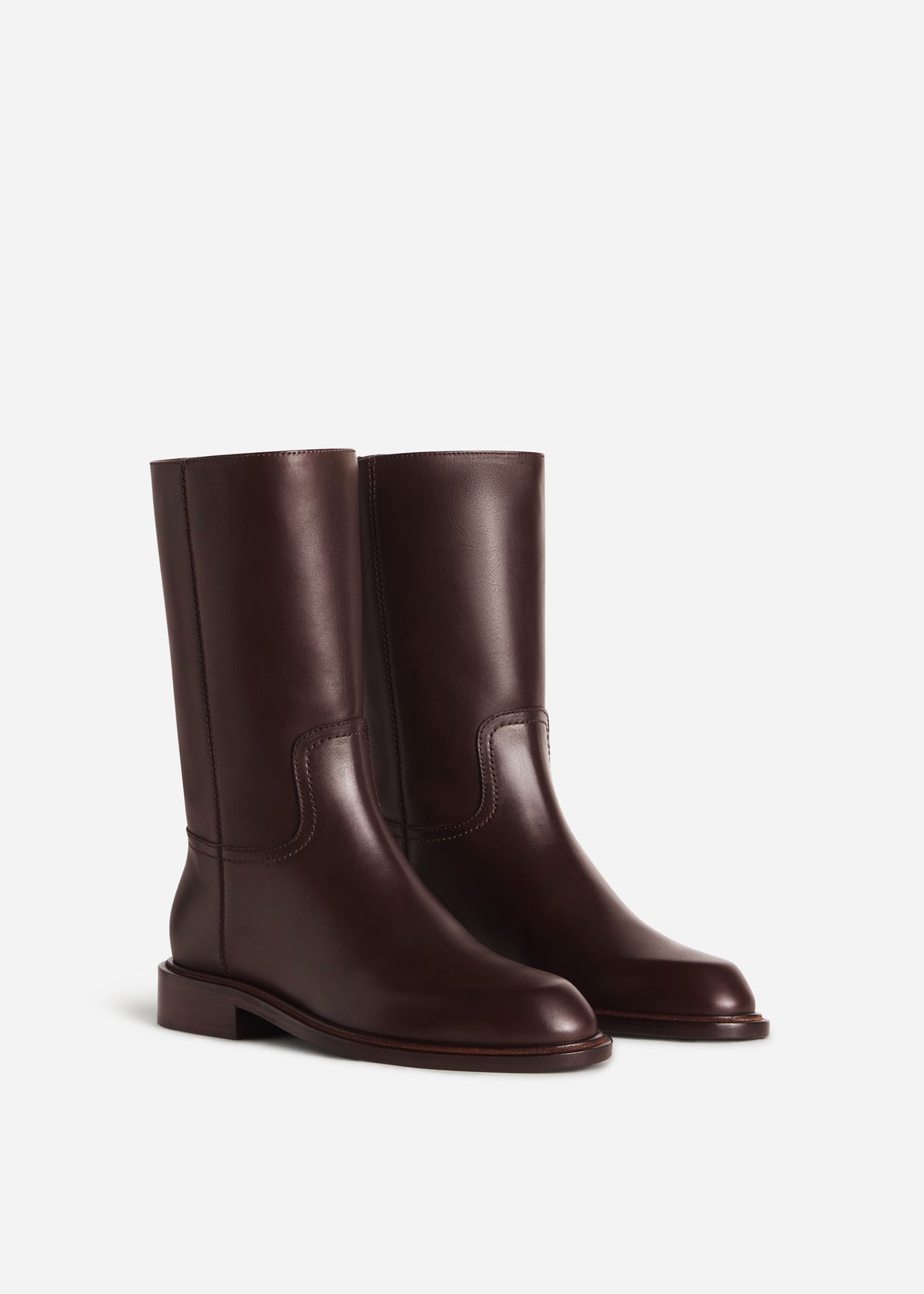 Front Seam Riding Boot - Chocolate, image 2 of 3