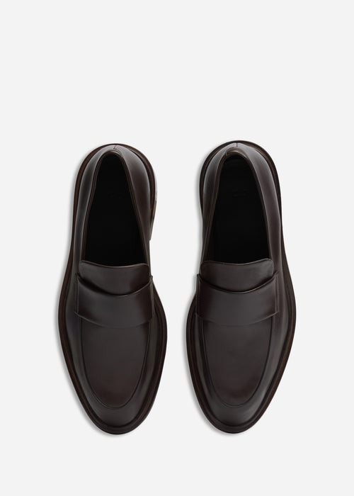 Moccasin Loafers in Calf Skin Leather - Chocolate, image 3 of 5