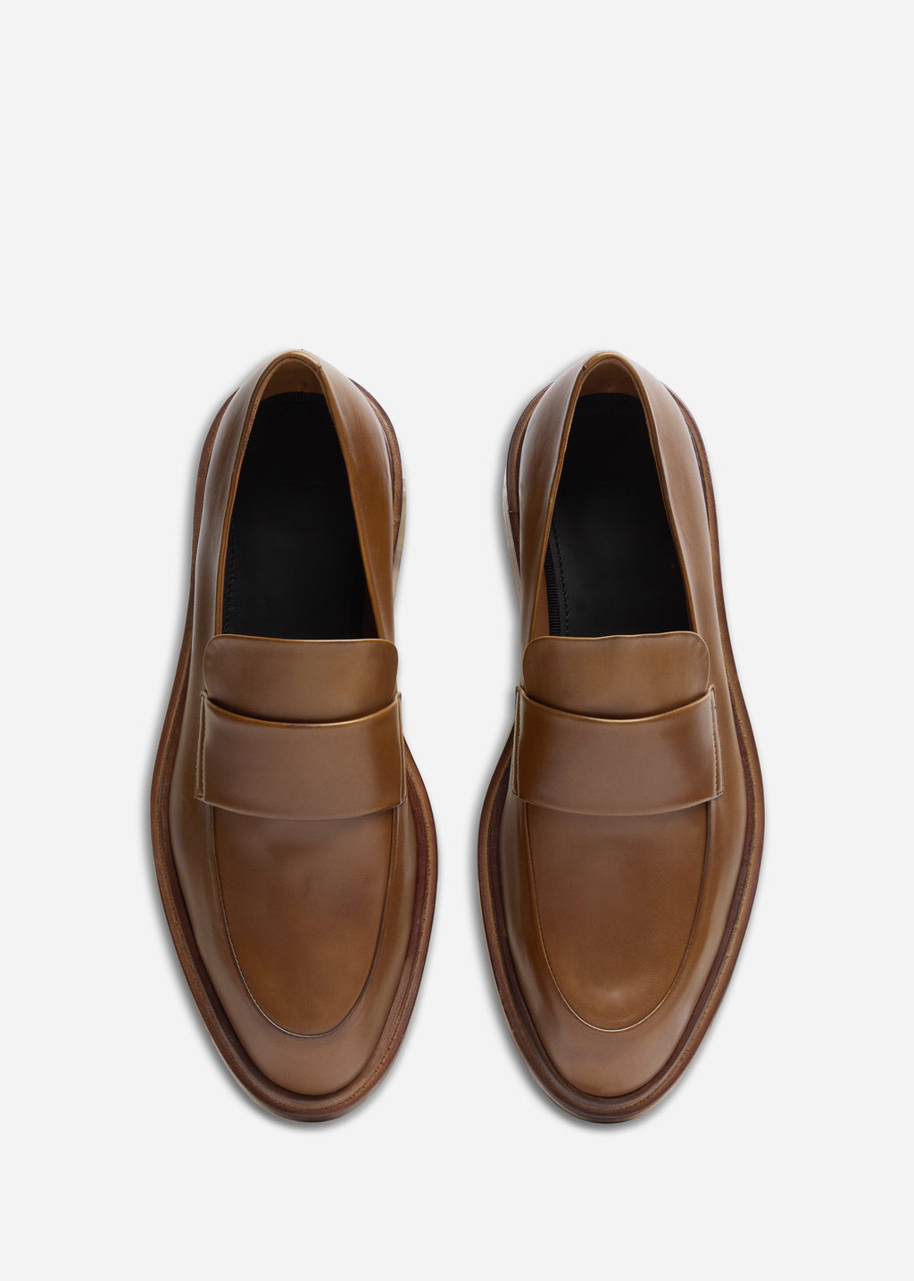 Moccasin Loafers in Calf Skin Leather - Cognac - CO